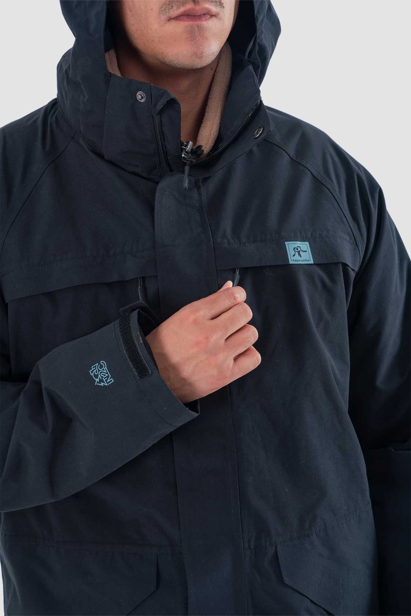 Chaqueta Desmontable Volcano 3 en 1 - Negra