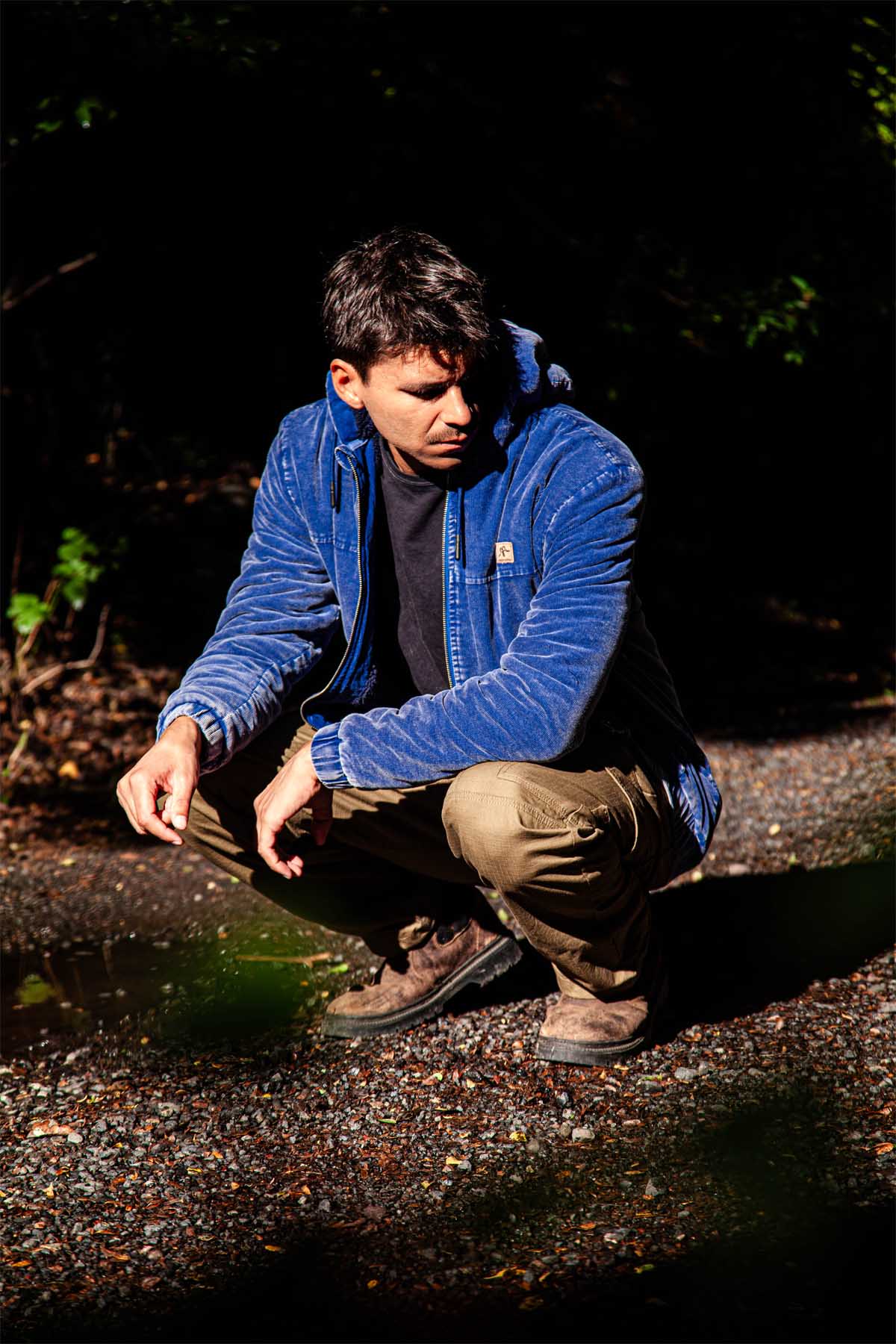 Chaqueta Corduroy Full Zip - Azul