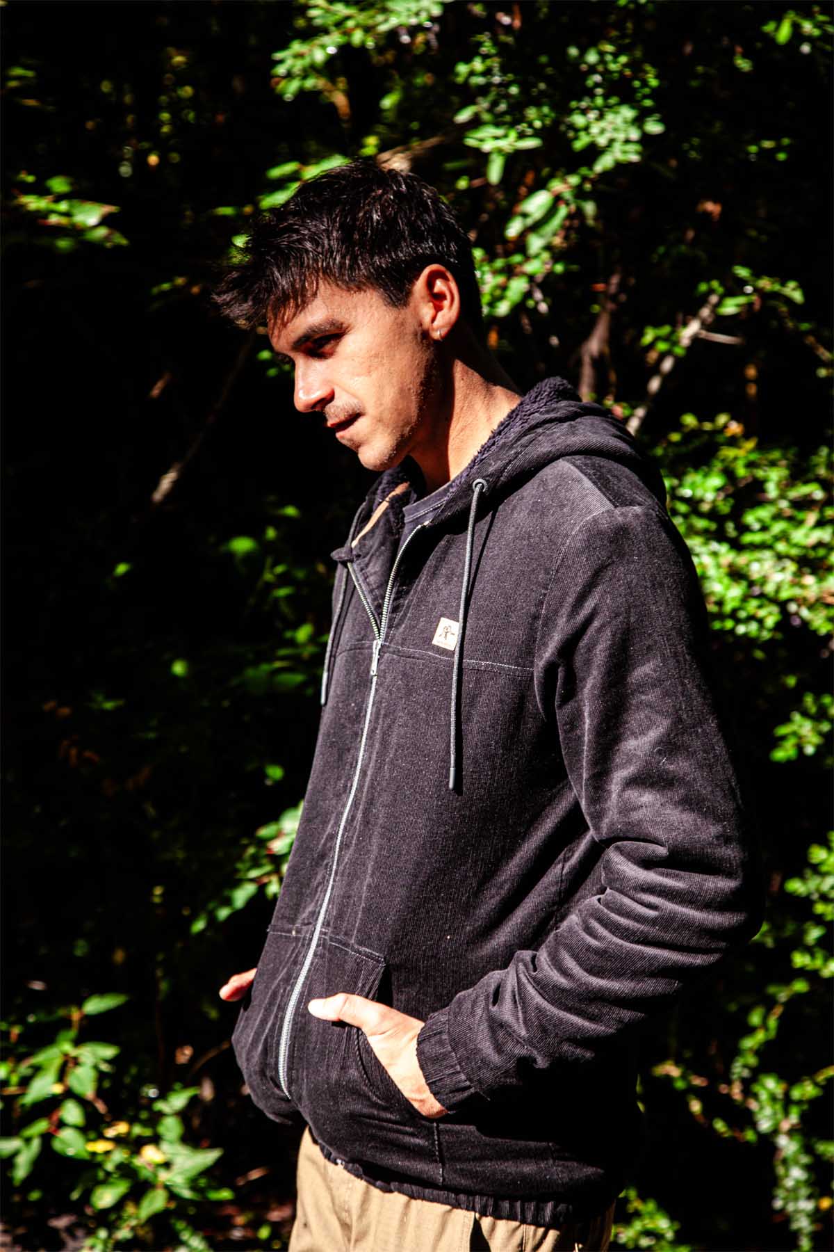 Chaqueta Corduroy Full Zip - Negra
