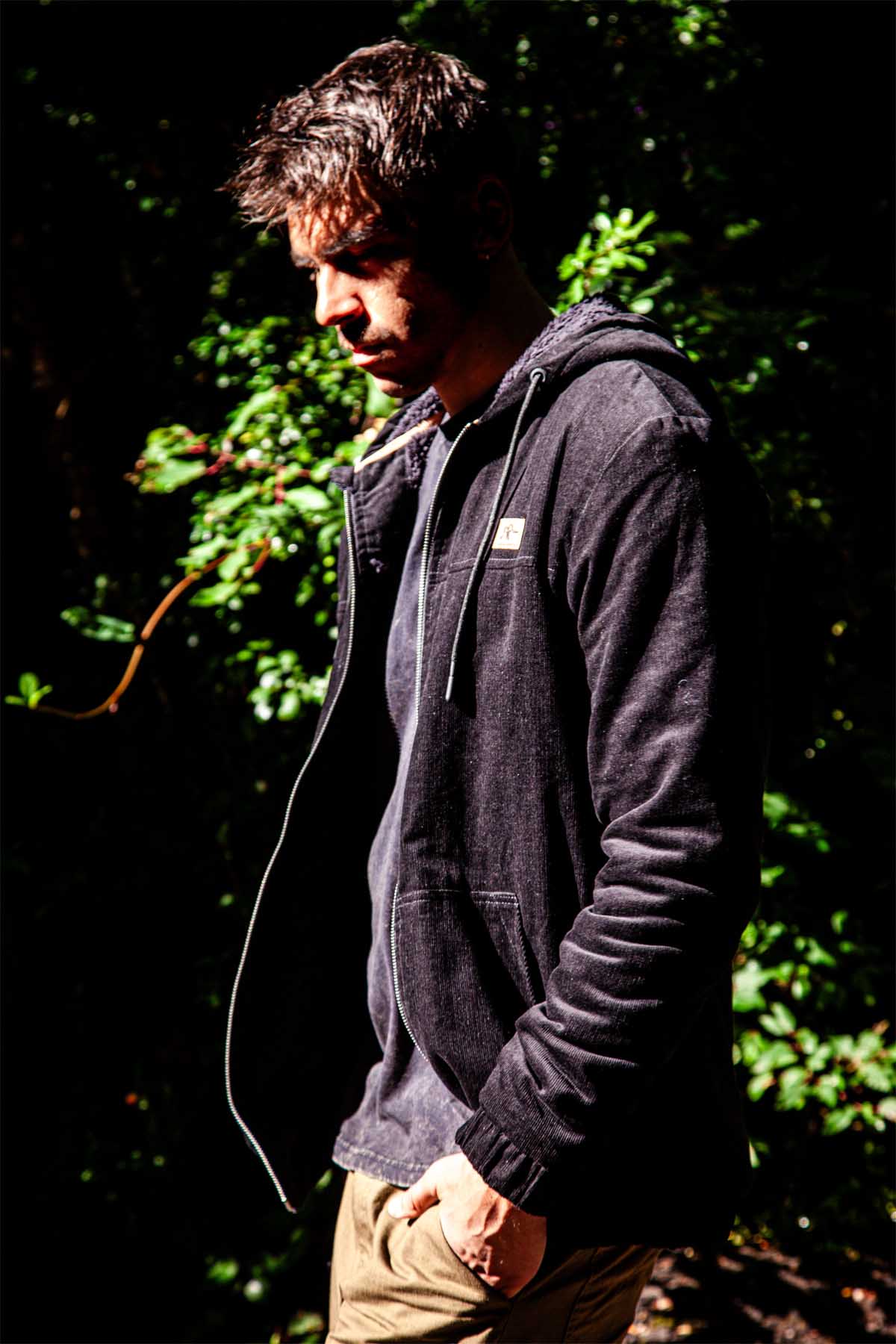 Chaqueta Corduroy Full Zip - Negra