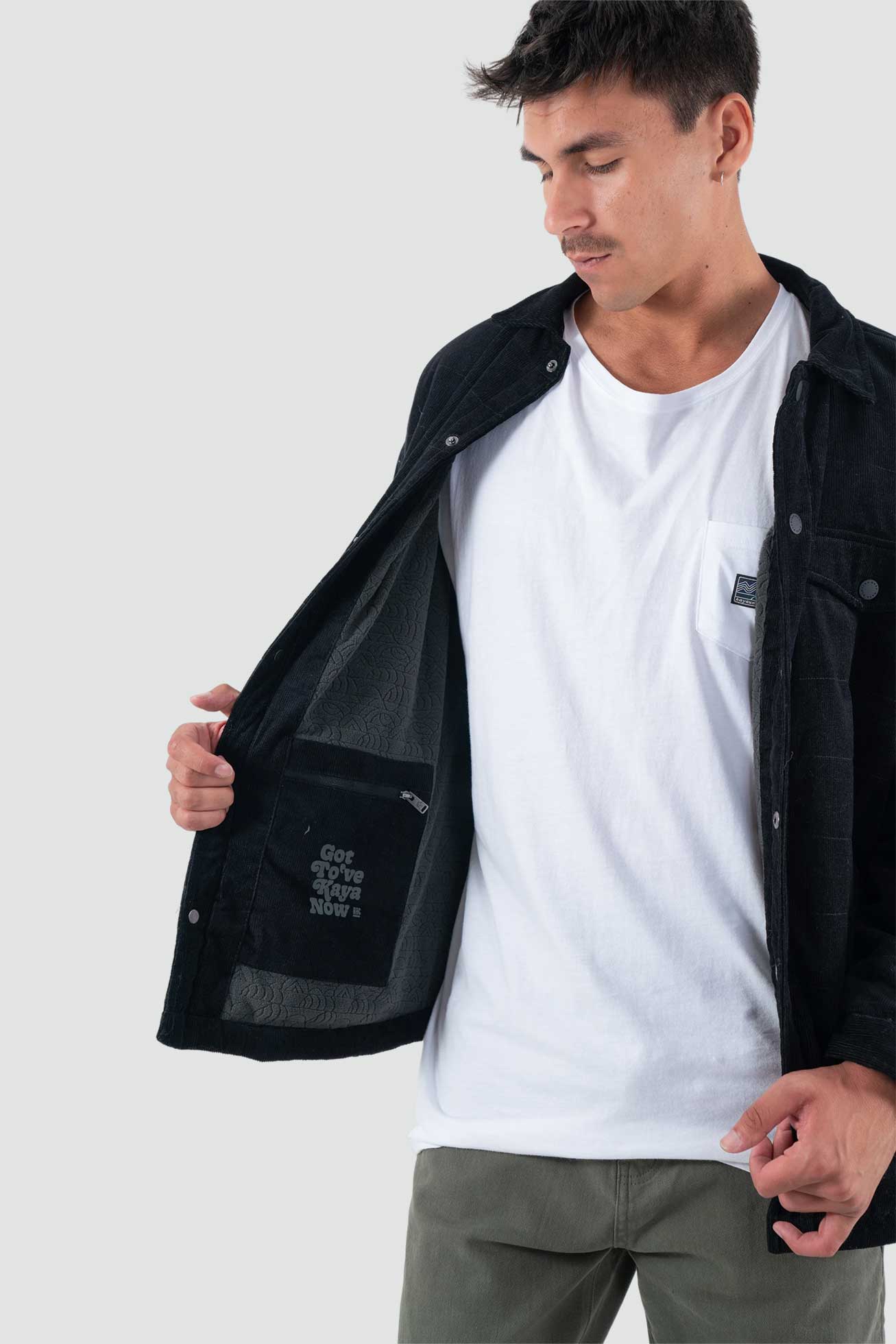 Chaqueta Insulada Yuka Corduroy - Negra