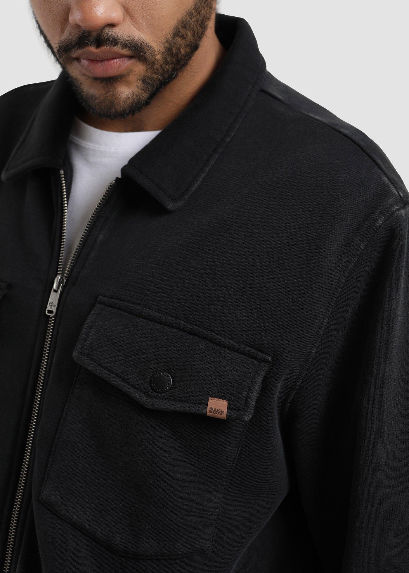 Chaqueta Hombre Jersey - Negra