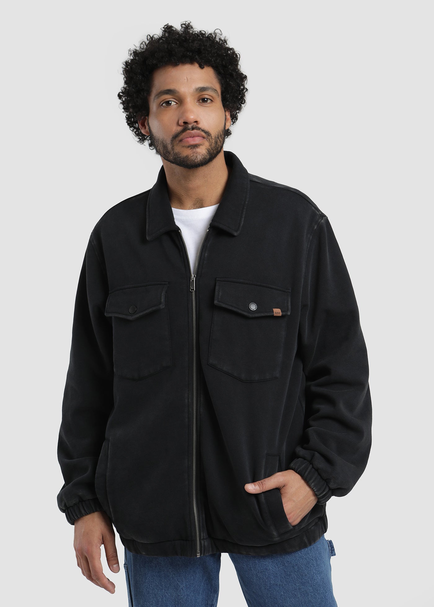 Chaqueta Hombre Jersey - Negra