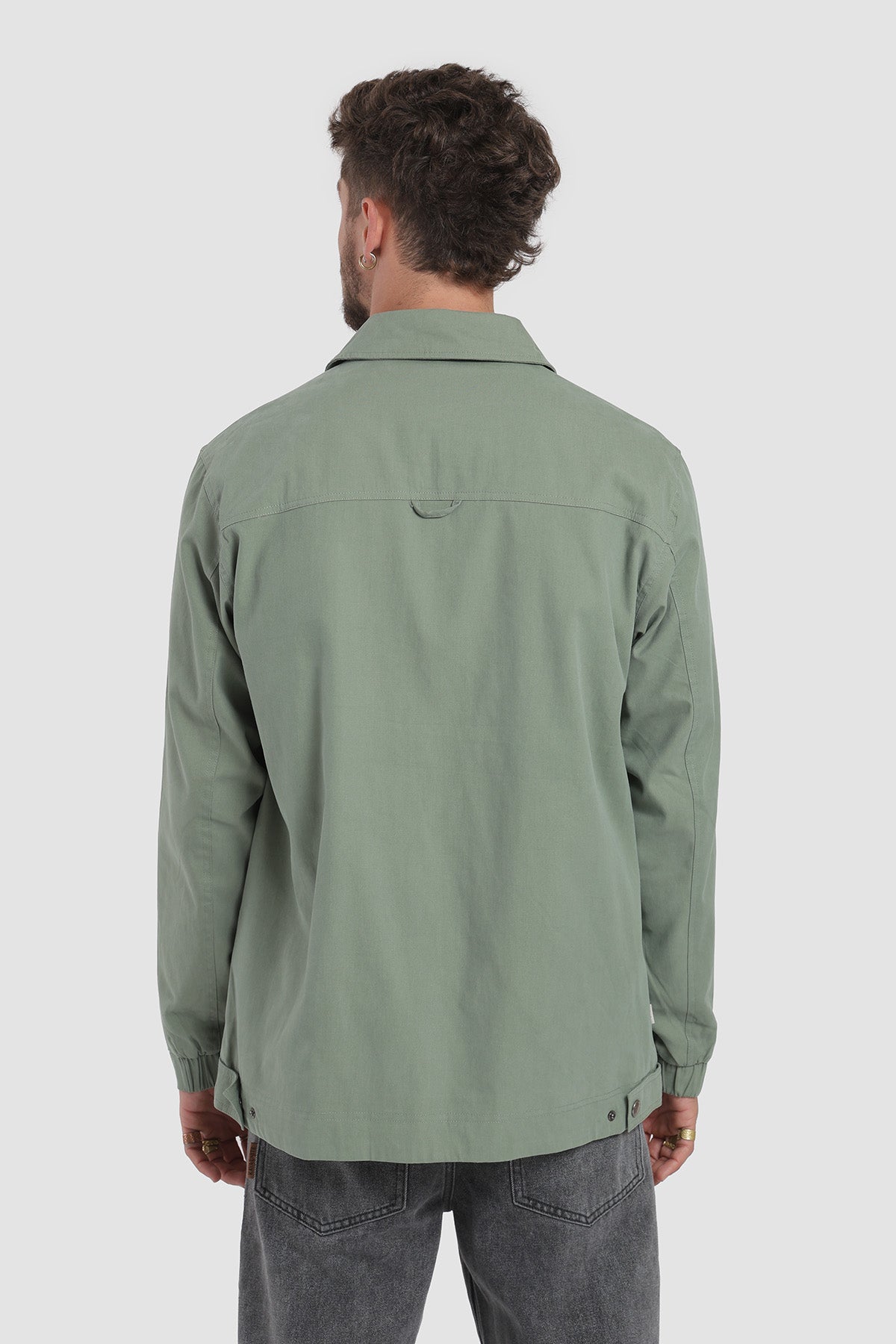 Chaqueta Clásica Cargo Patch Hombre Verde #Color_Verde
