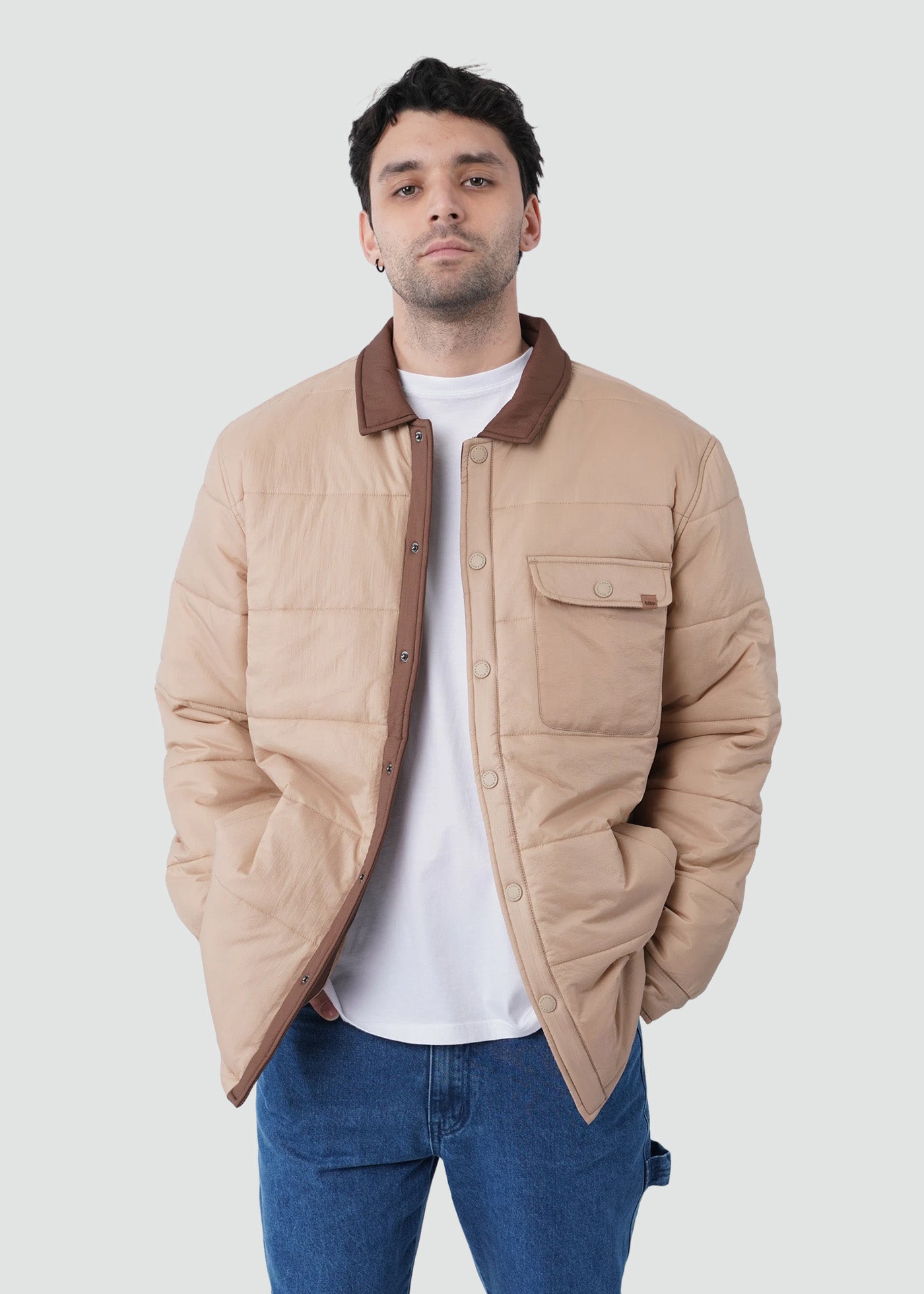 Chaqueta Hombre Yuka Nylon - Caqui