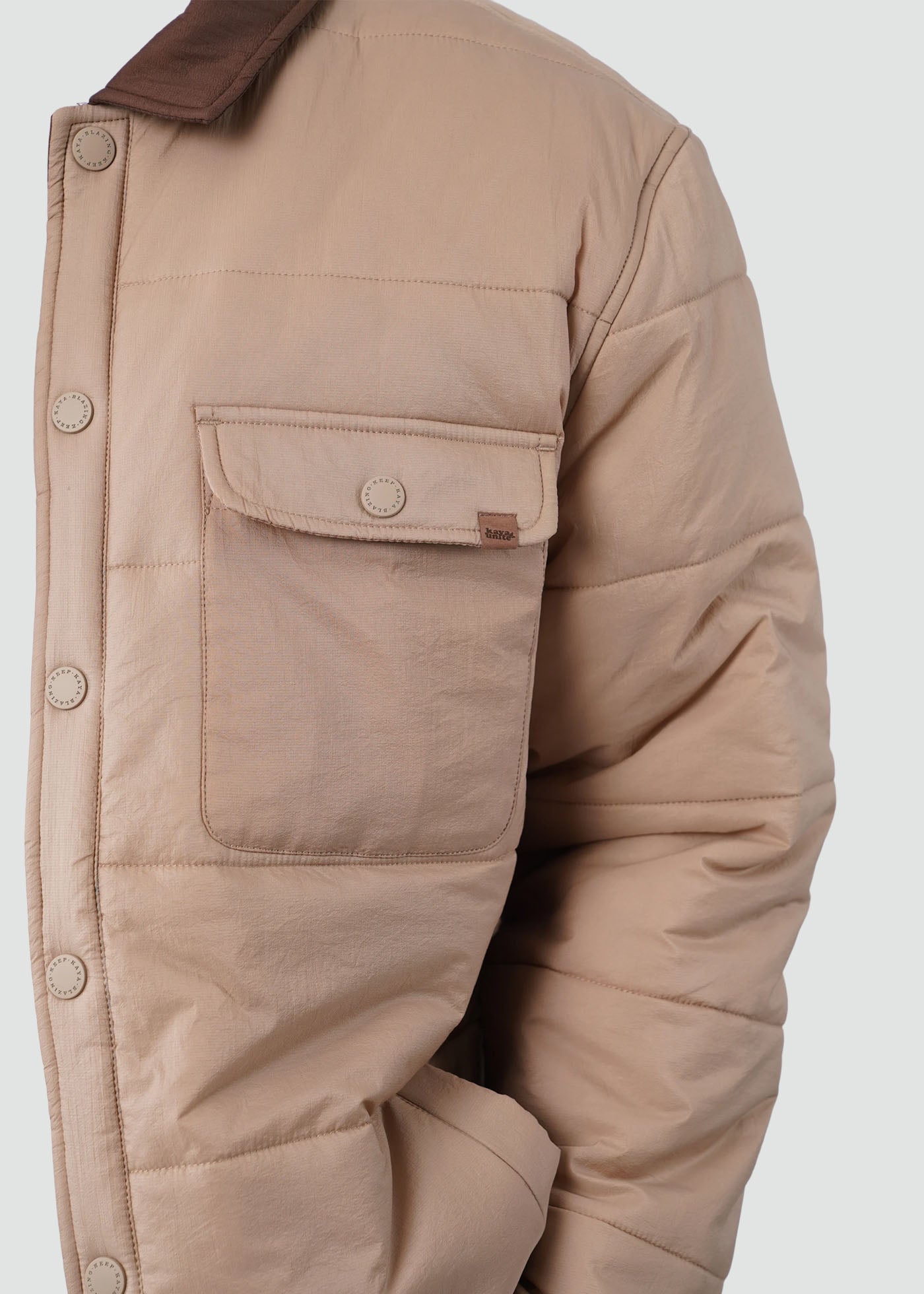 Chaqueta Hombre Yuka Nylon - Caqui