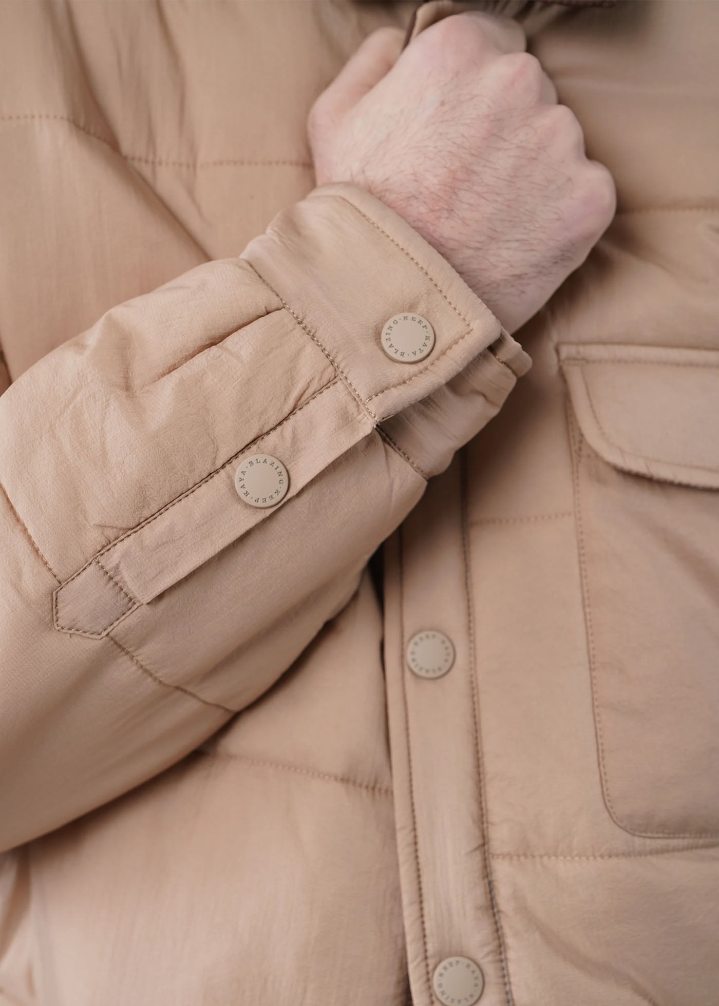 Chaqueta Hombre Yuka Nylon - Caqui