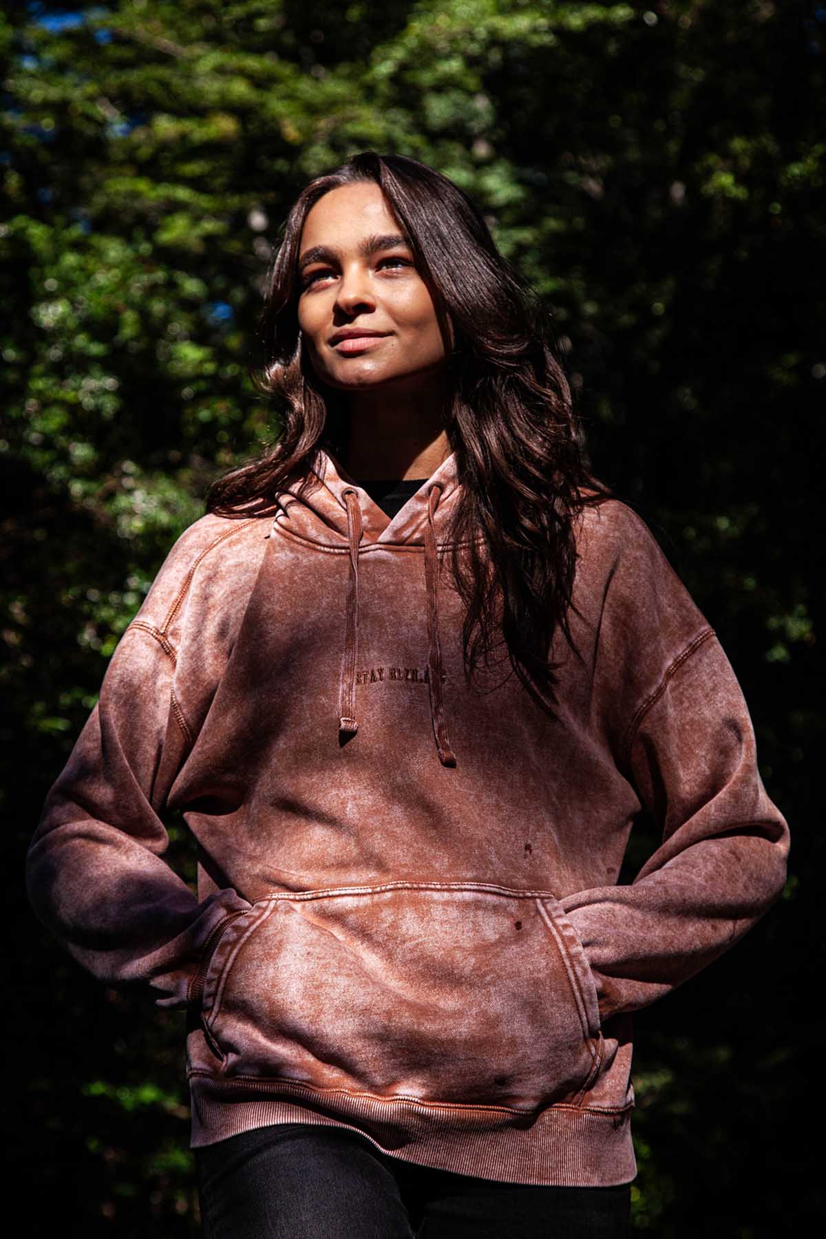 Polerón Hoodie Mujer Solid - Terracota