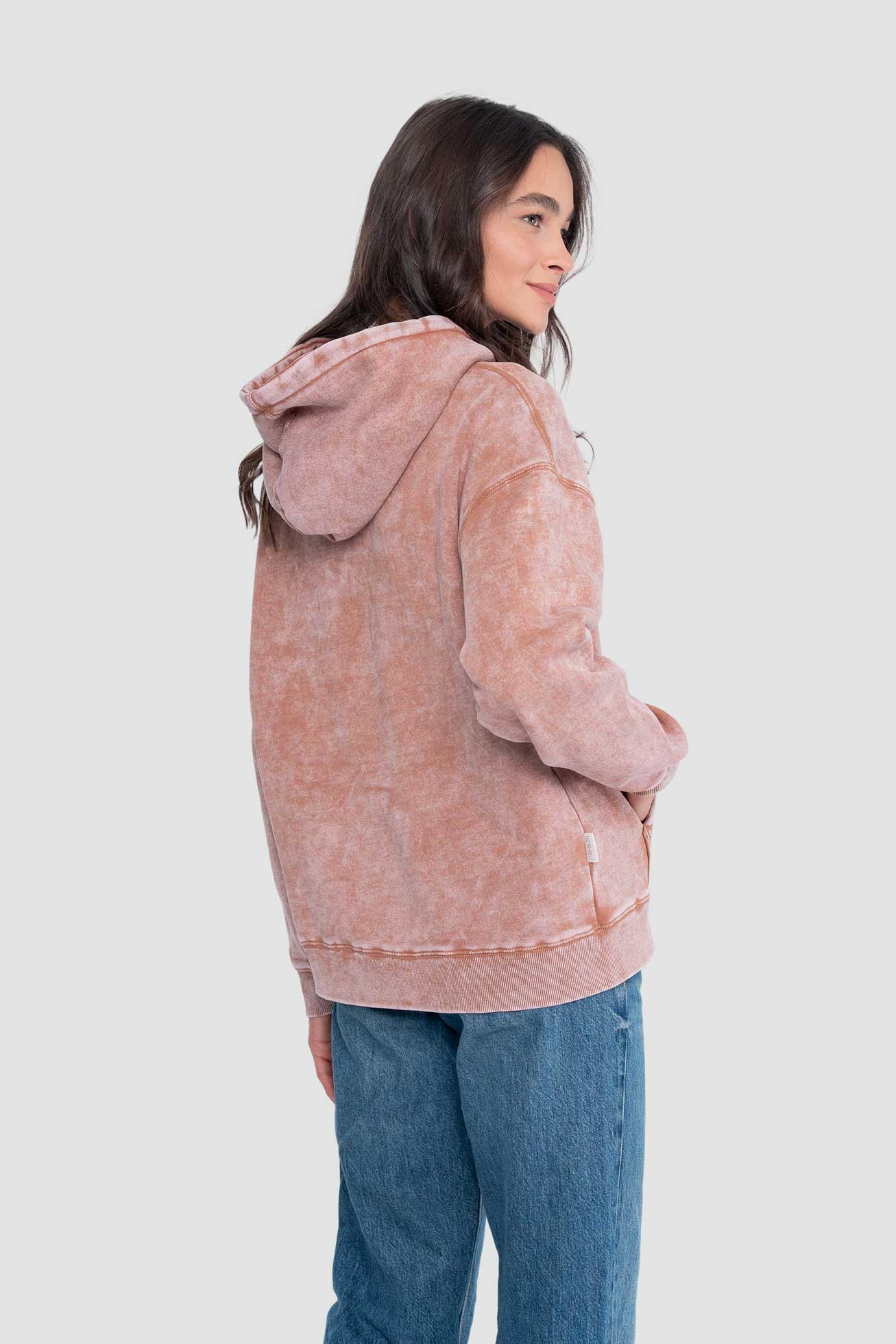 Polerón Hoodie Mujer Solid - Terracota