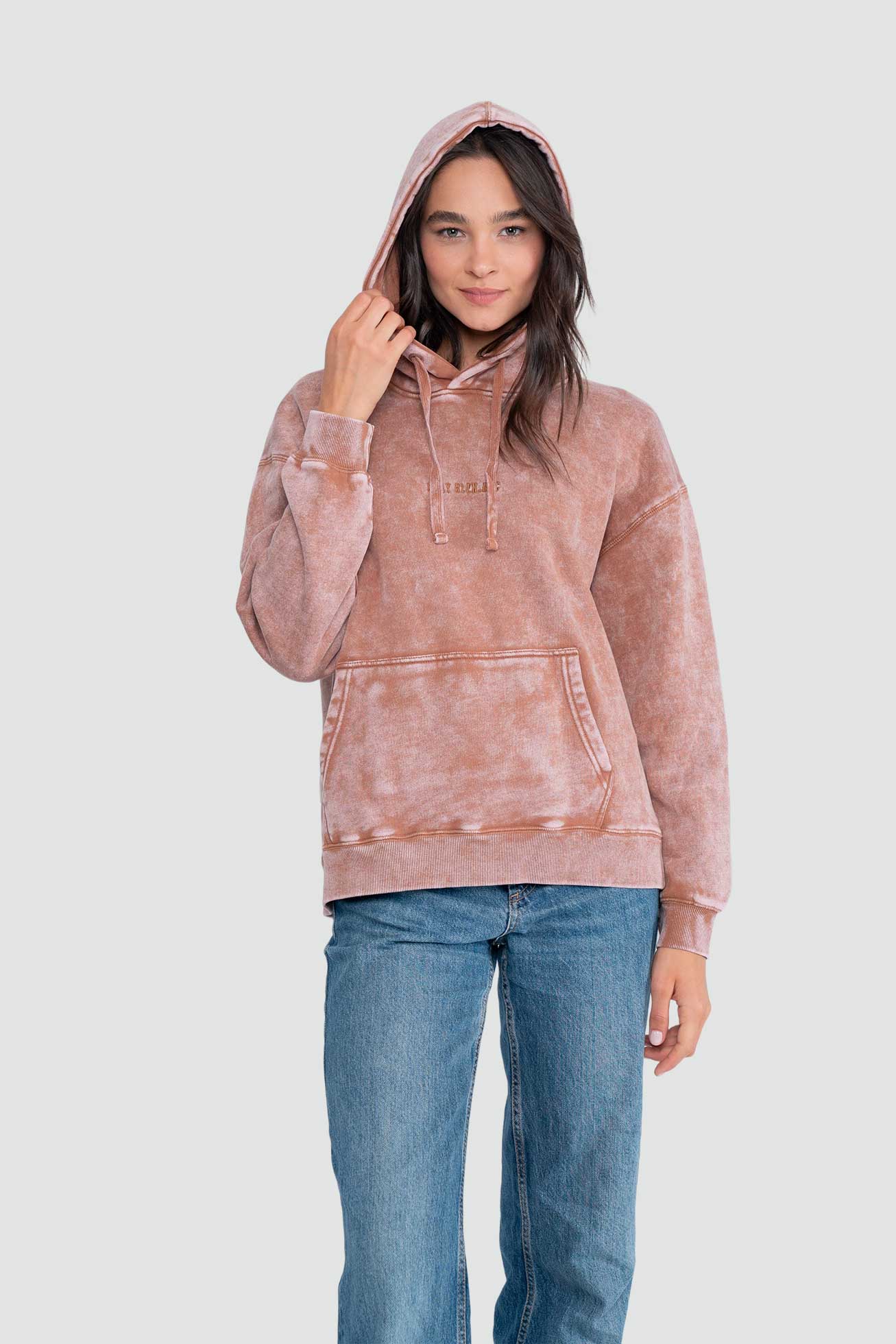 Polerón Hoodie Mujer Solid - Terracota