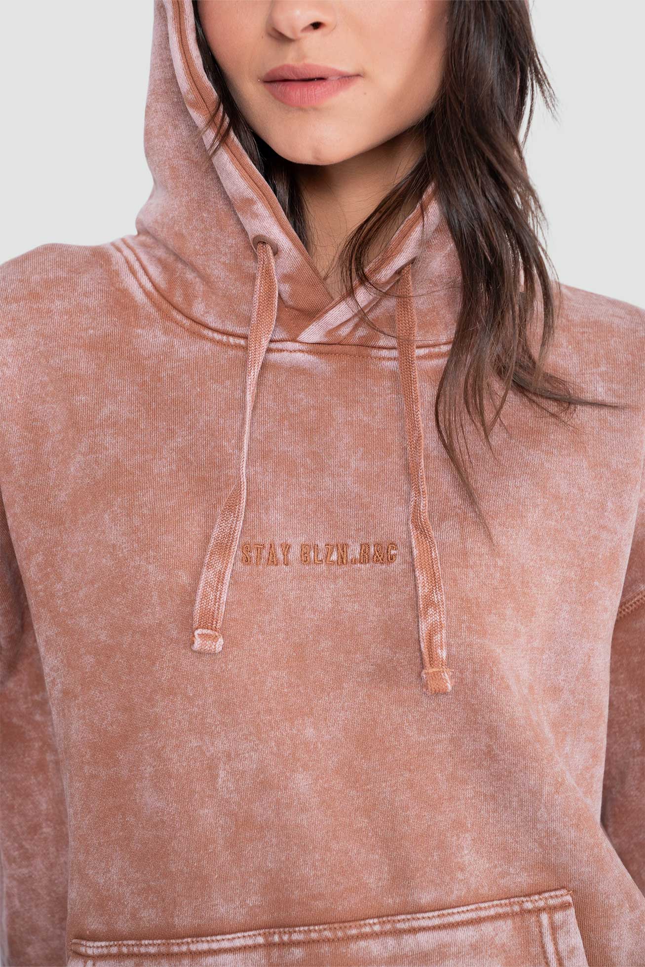 Polerón Hoodie Mujer Solid - Terracota
