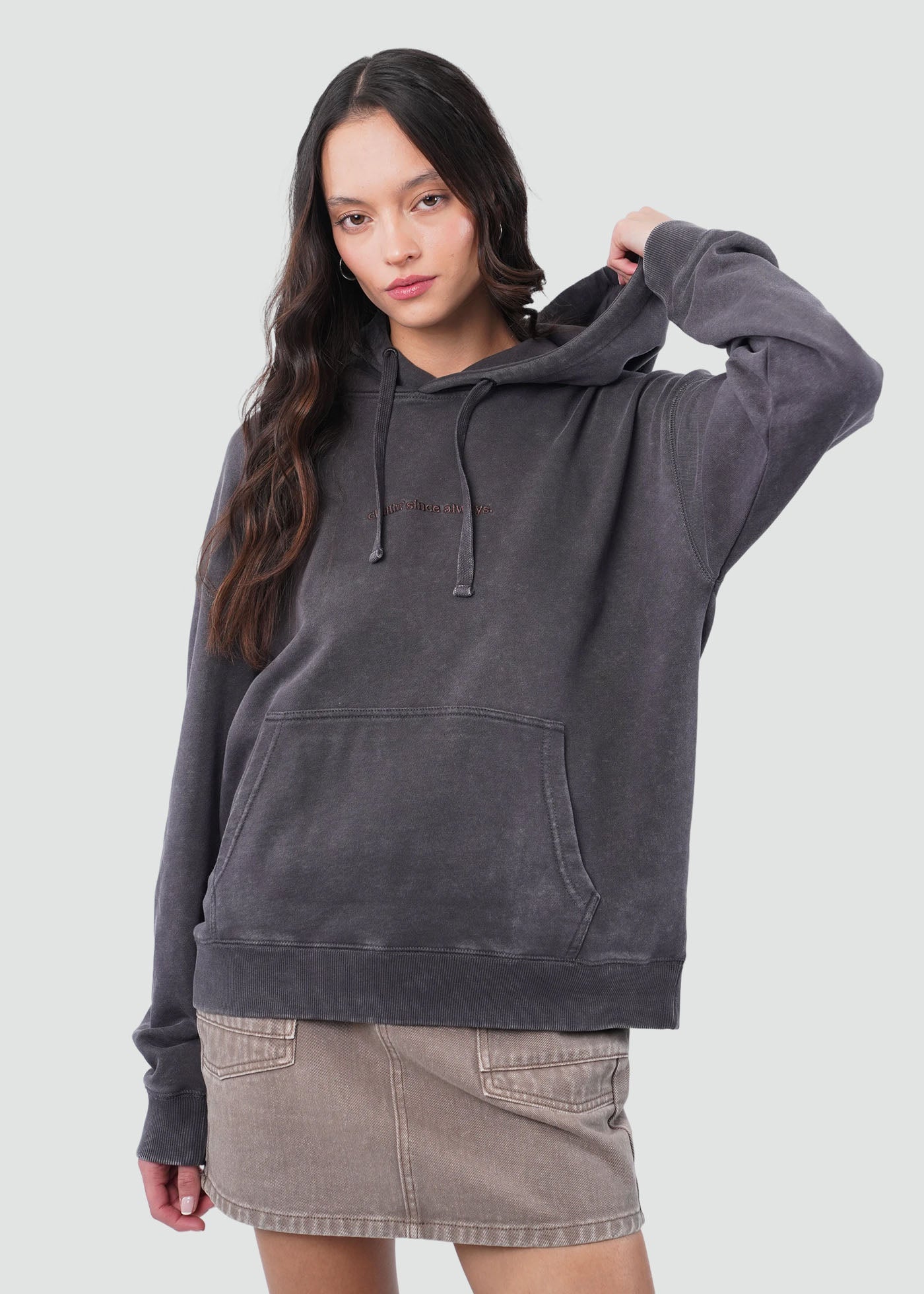 Polerón Hoodie Mujer Chilling - Negro