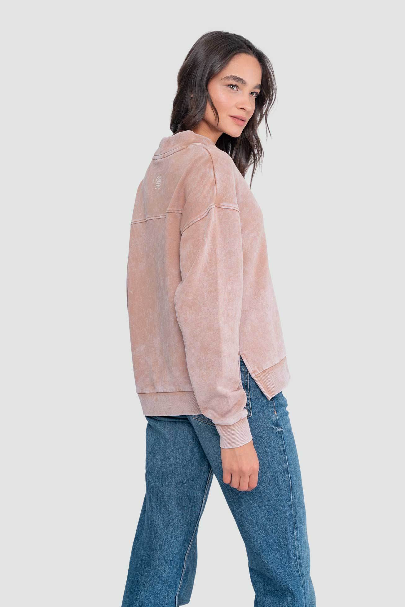 Polerón Mock Neck Mujer - Terracota