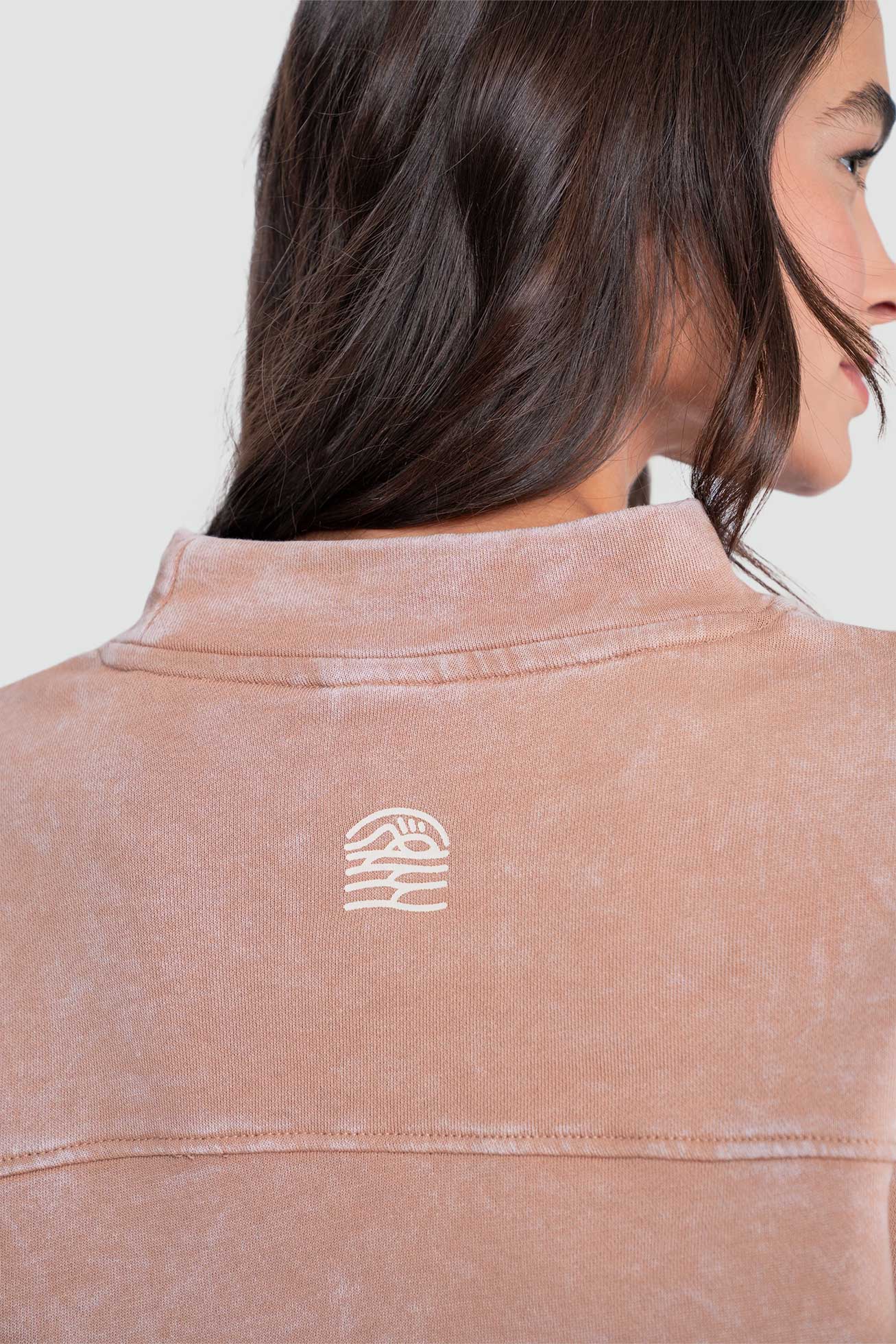 Polerón Mock Neck Mujer - Terracota