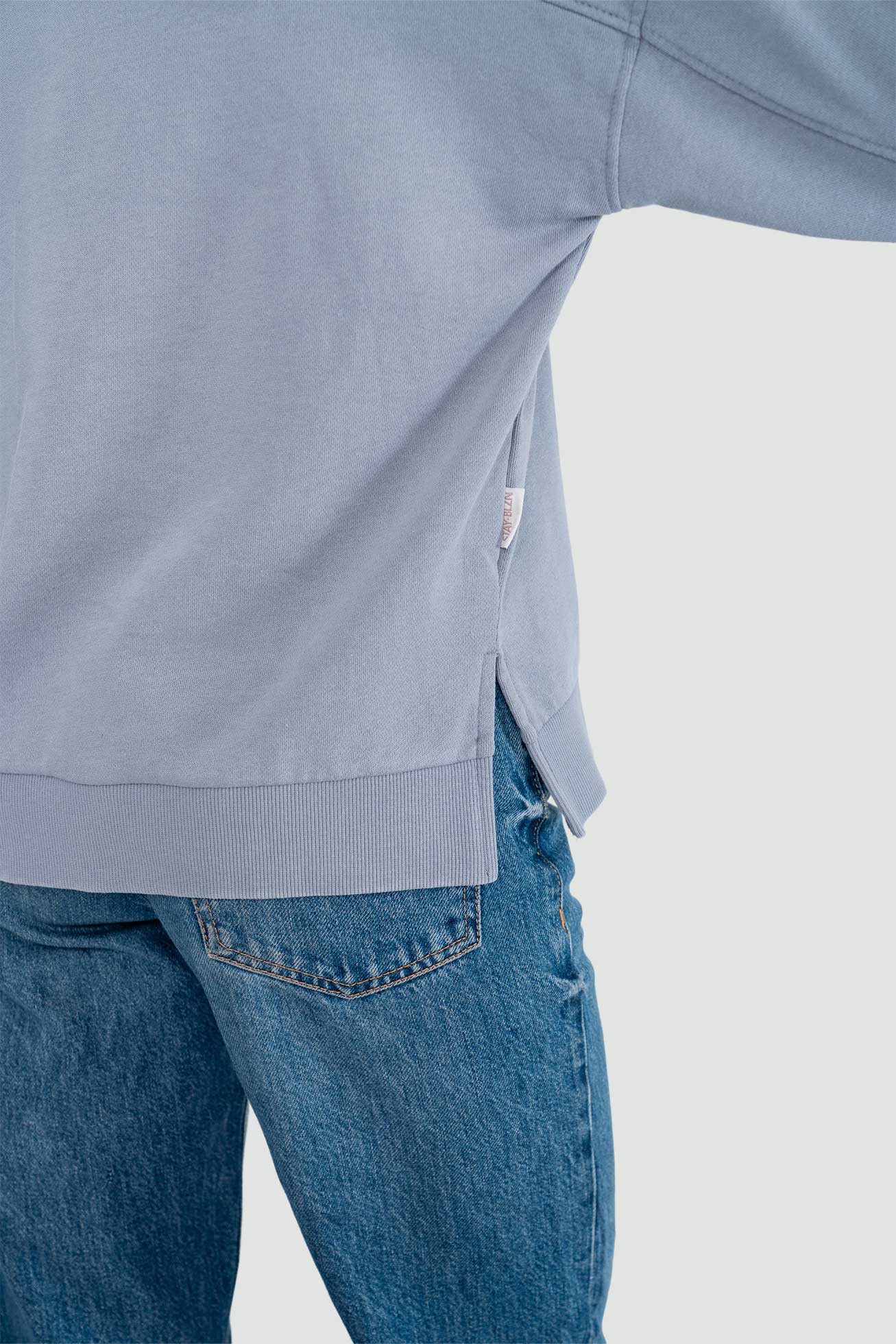 Polerón Mock Neck Mujer - Denim