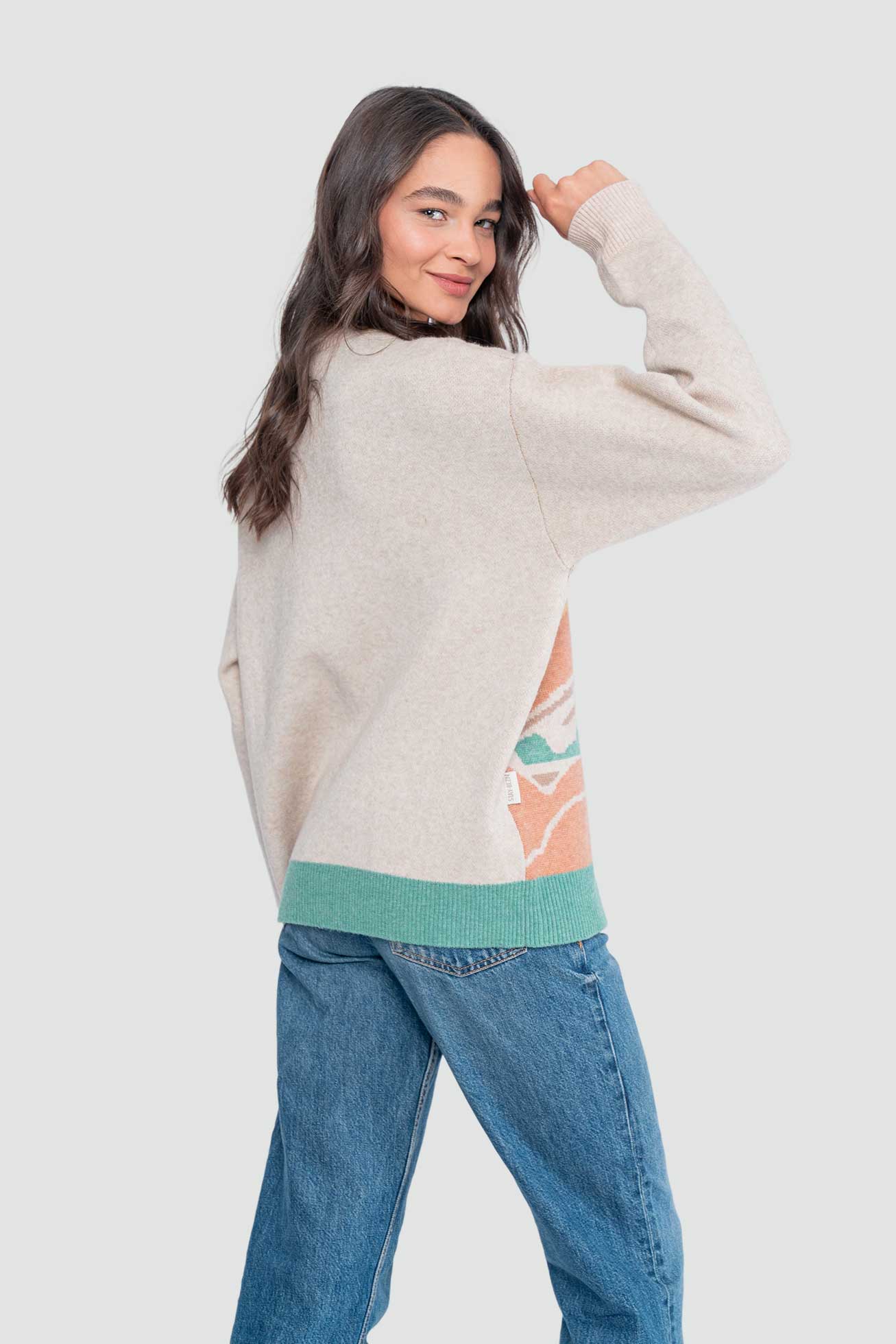 Chaleco Jacquard Mujer - Beige
