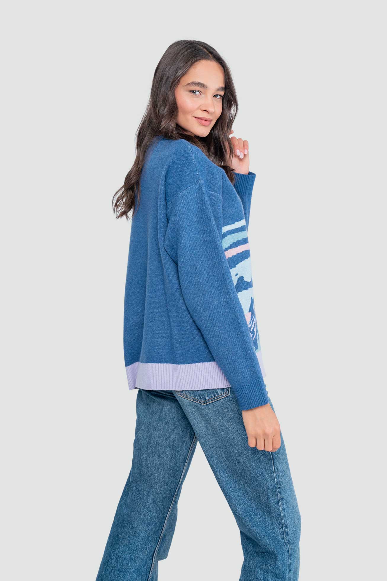 Chaleco Jacquard Mujer - Morado