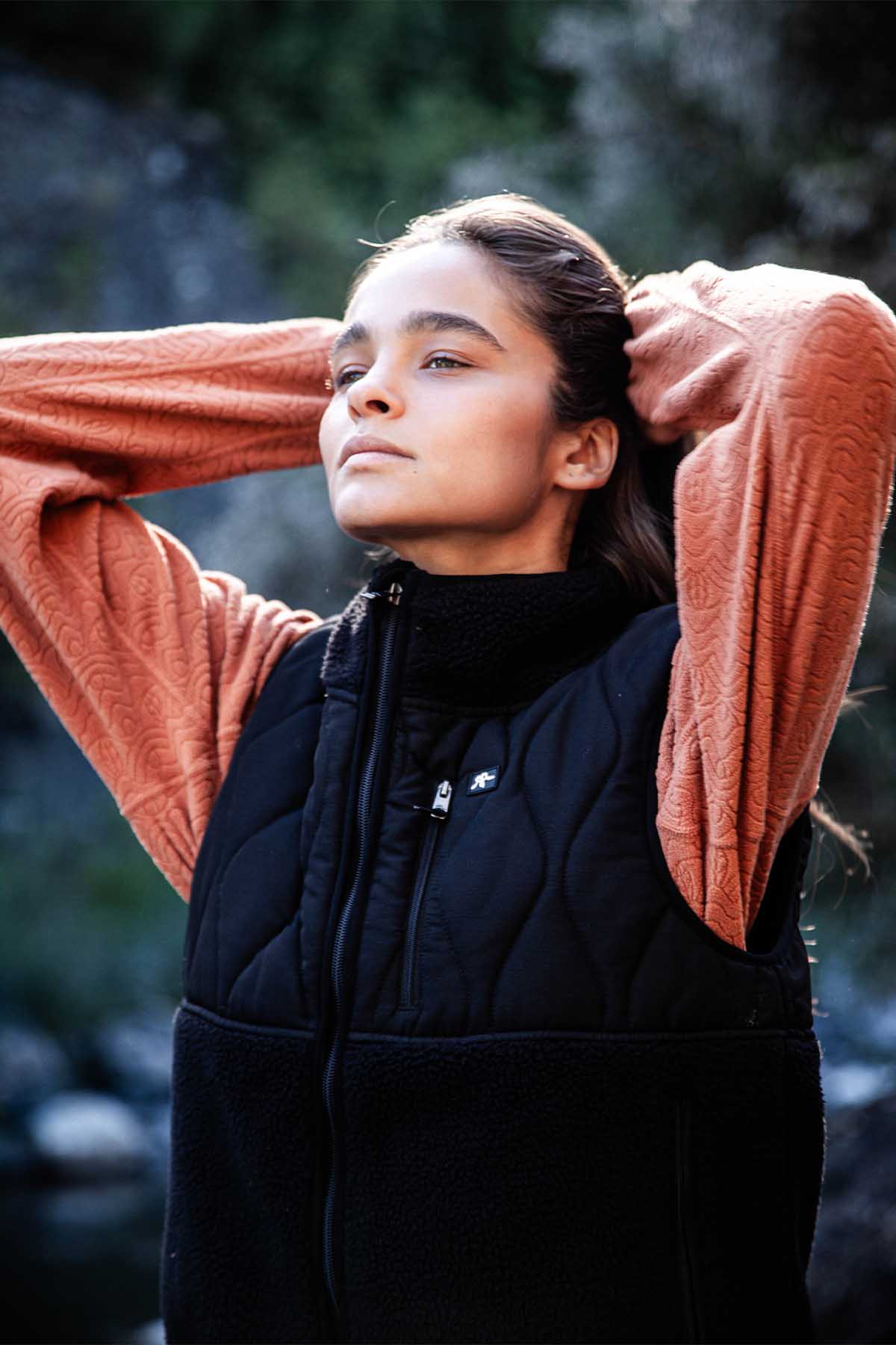 Chaqueta Sin Mangas Vest Mujer - Negra Black