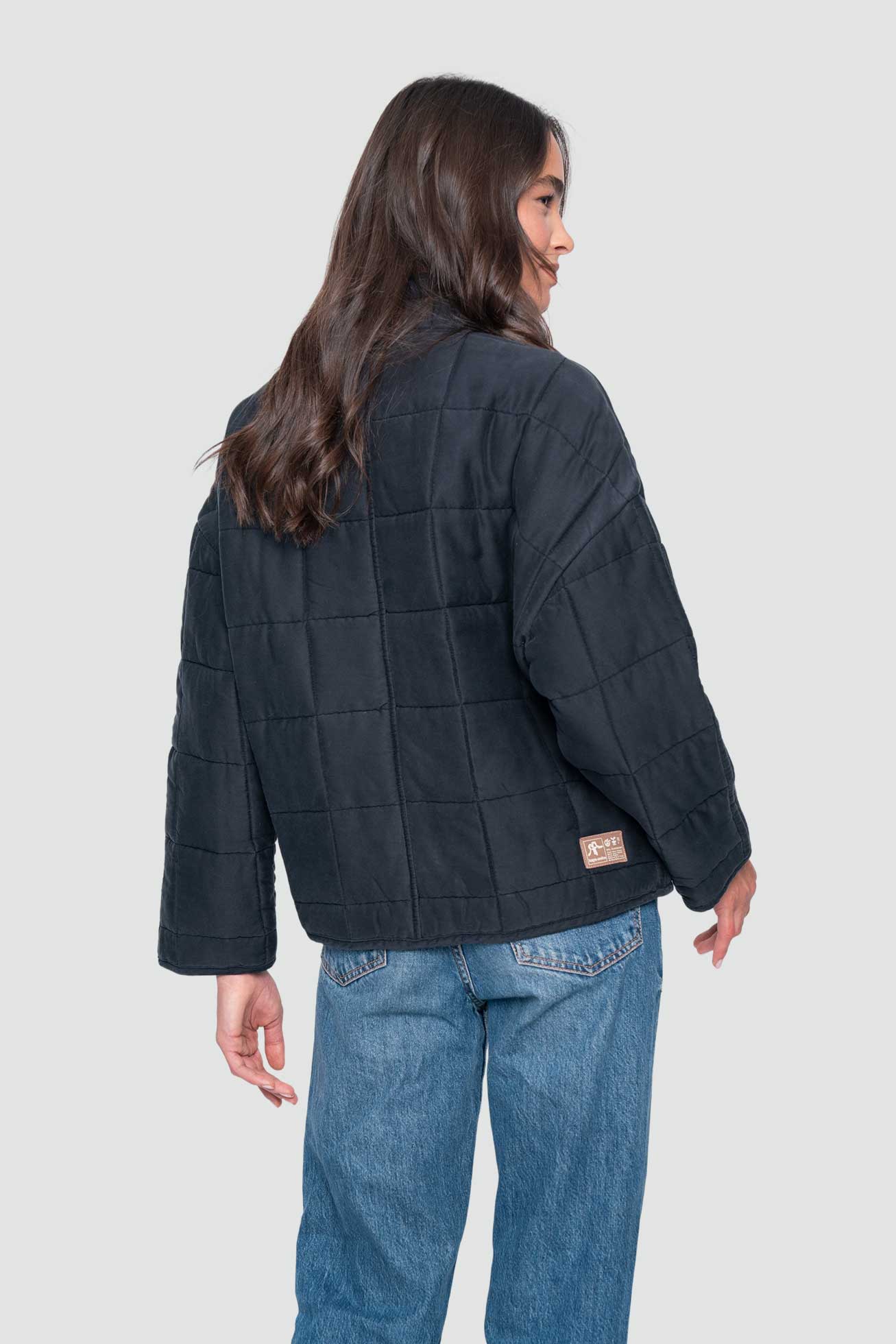 Chaqueta Mujer Quilted 100% Lyocell - Negra