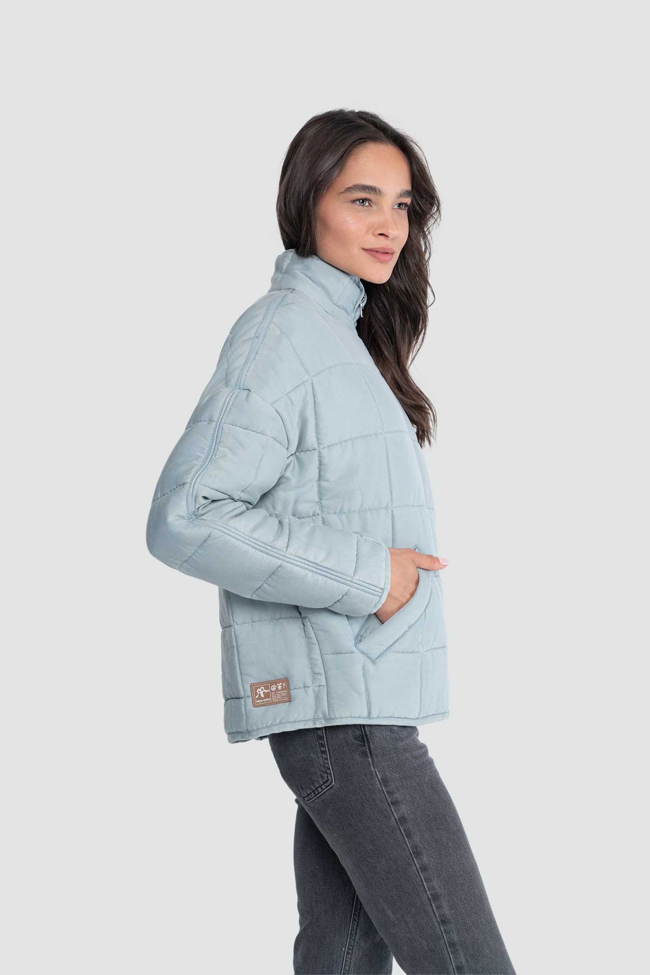 Chaqueta Mujer Quilted 100% Lyocell - Aqua