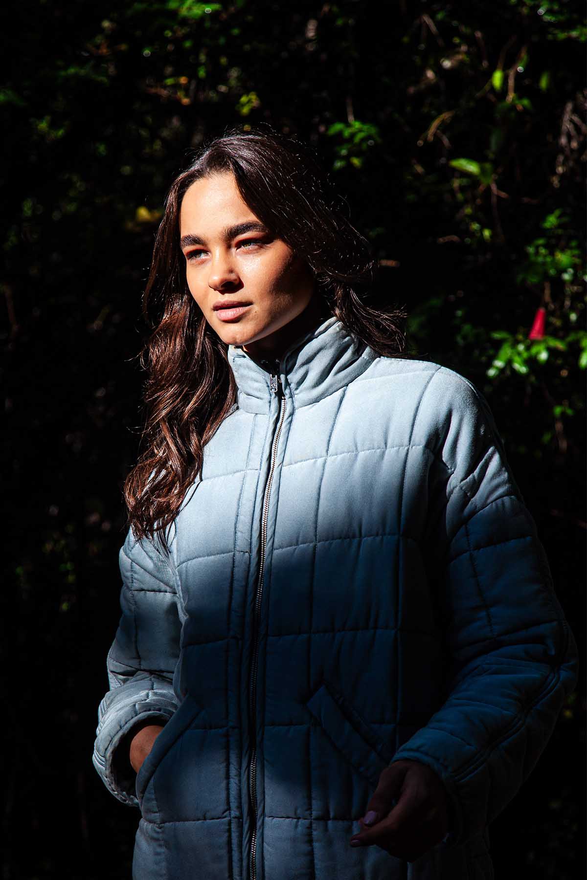 Chaqueta Mujer Quilted 100% Lyocell - Aqua
