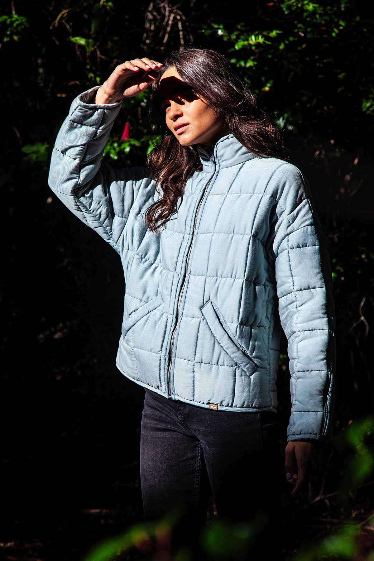 Chaqueta Mujer Quilted 100% Lyocell - Aqua