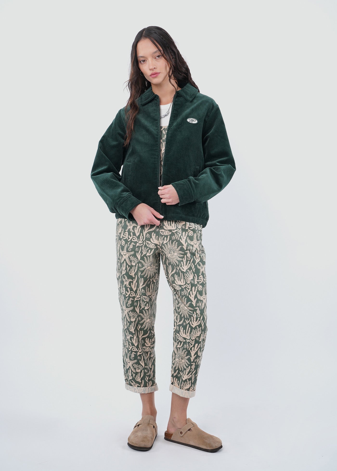 Chaqueta Mujer Cotelé - Verde