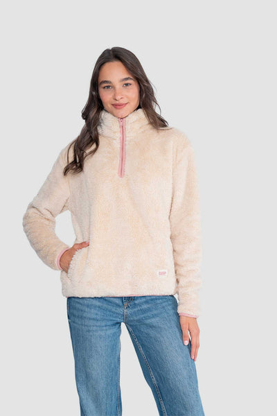 Chiporro Medio Cierre Shaggy Solid Mujer - Bone Lavender