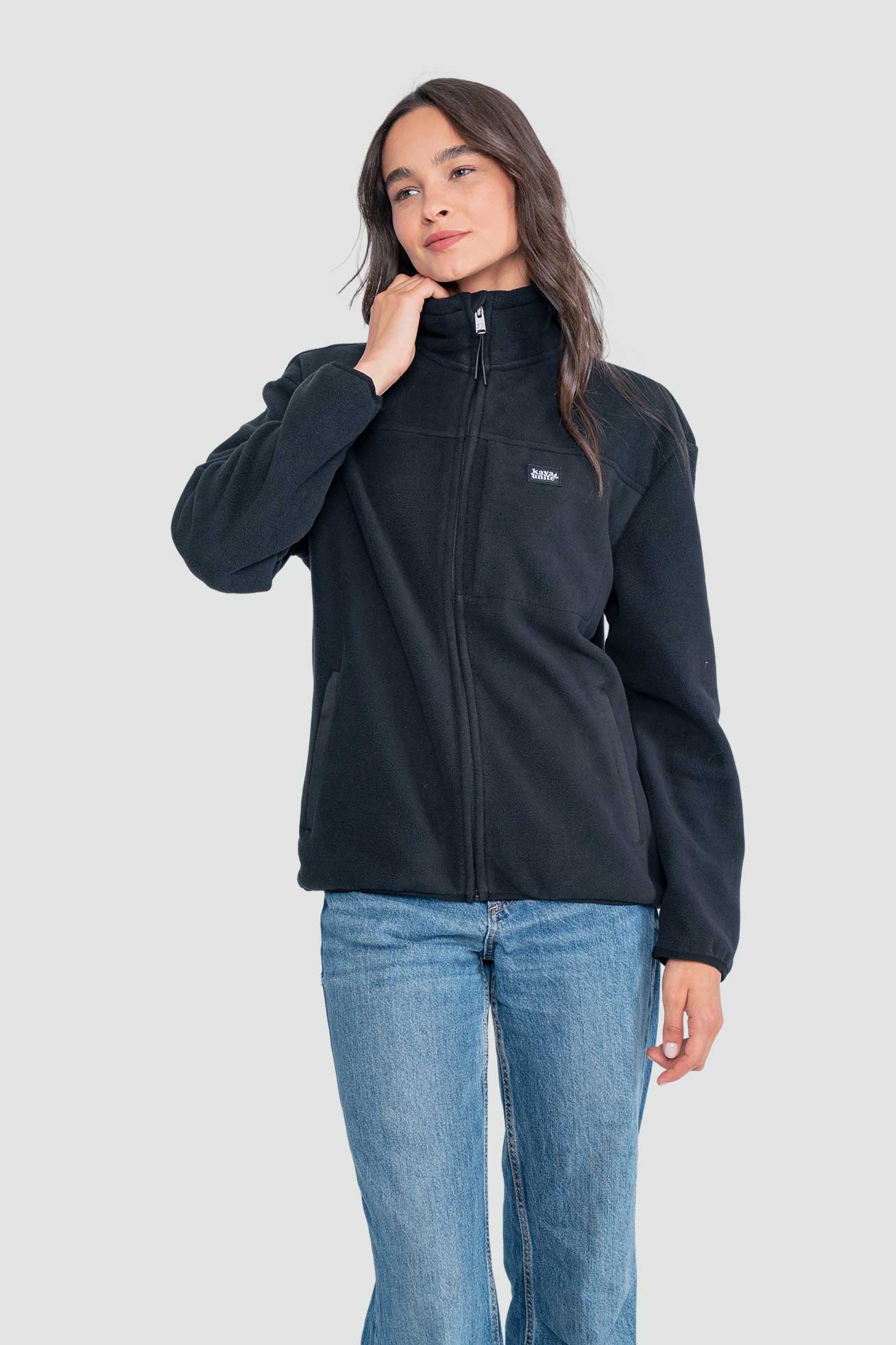 Polar Mujer Full Zip Classic - Negro