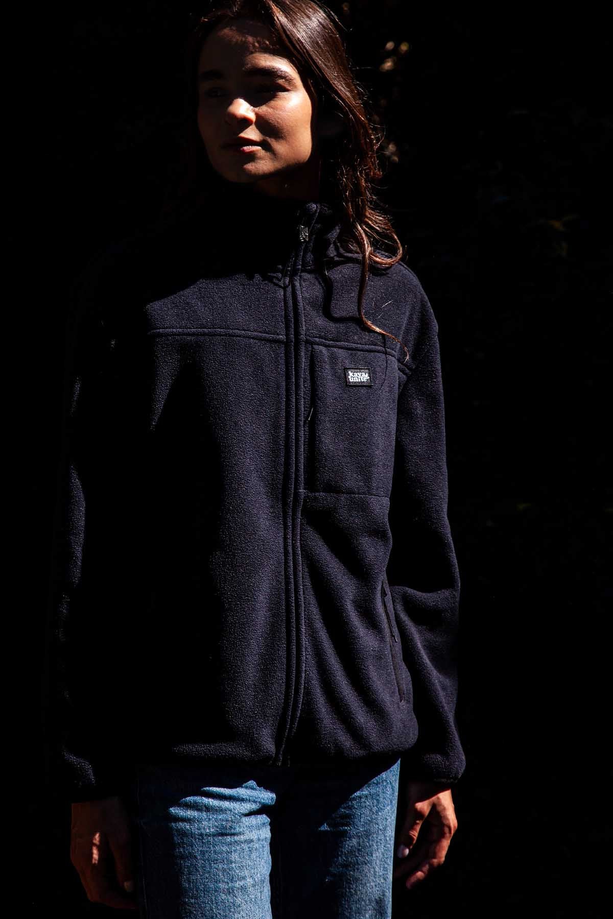 Polar Mujer Full Zip Classic - Negro