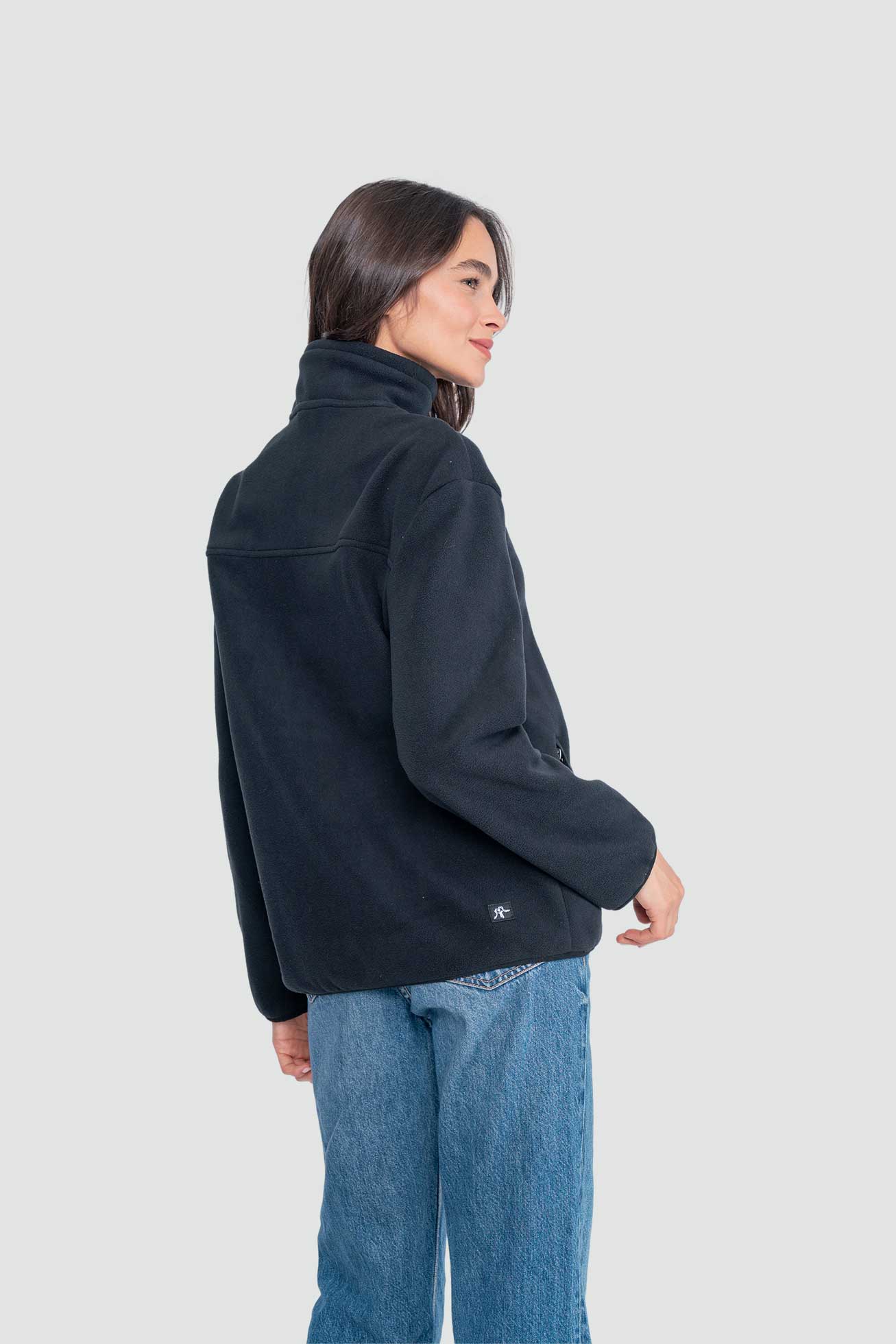 Polar Mujer Full Zip Classic - Negro