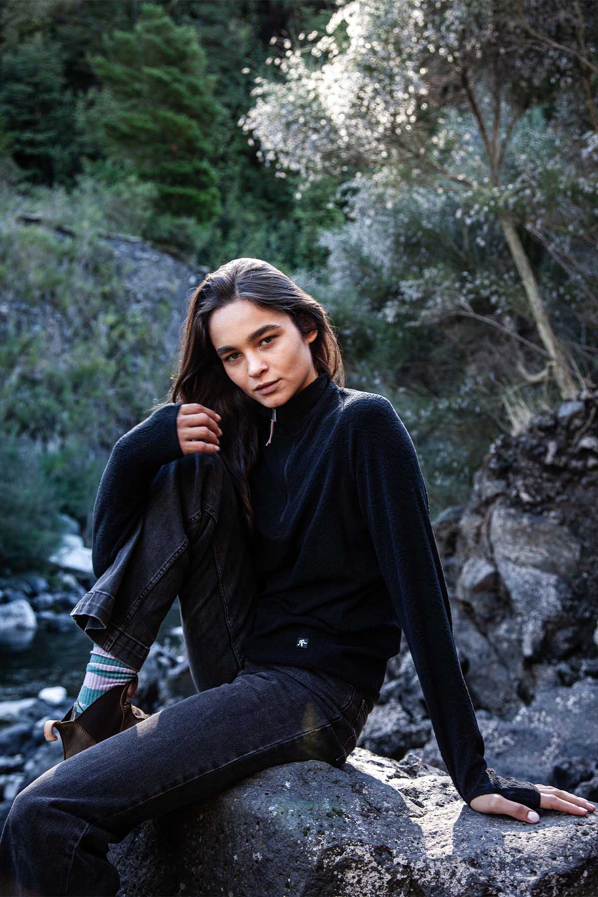 Micropolar Cipress Mujer - Negro