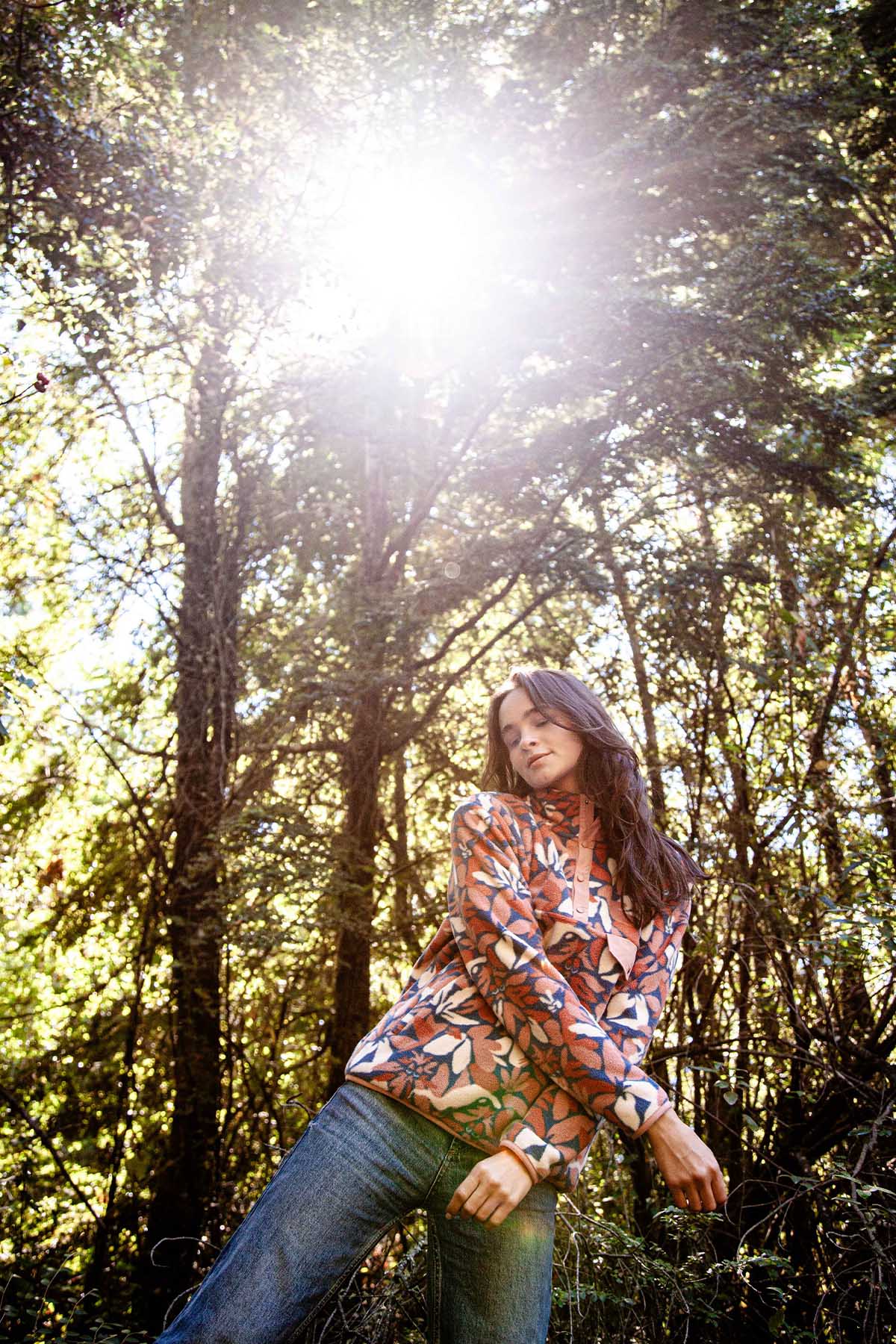 Polar Con Cierre Solid Funga Mujer - Peach White Smoke