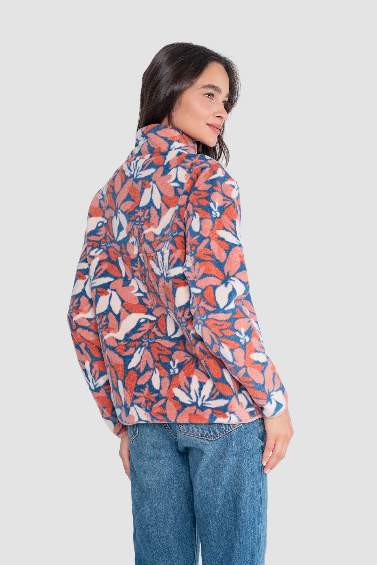 Polar Con Cierre Solid Funga Mujer - Peach Lavender