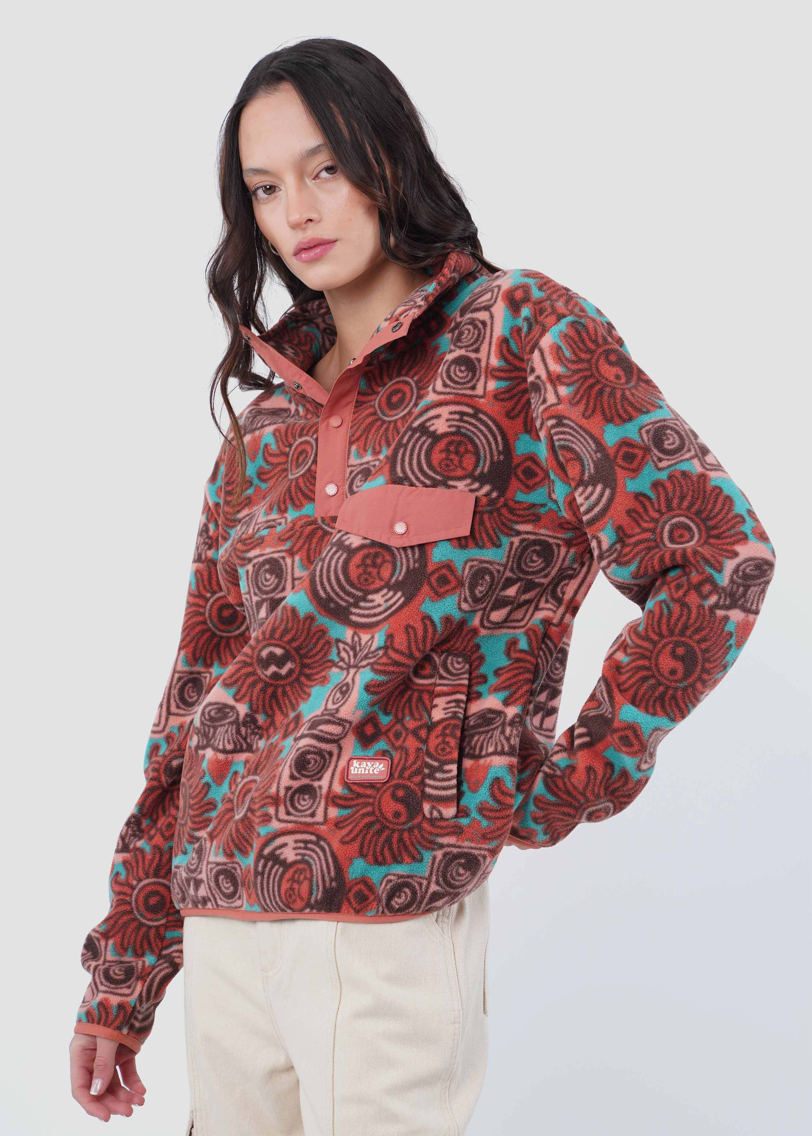 Polar Mujer Half Snaps Disco - Rosa