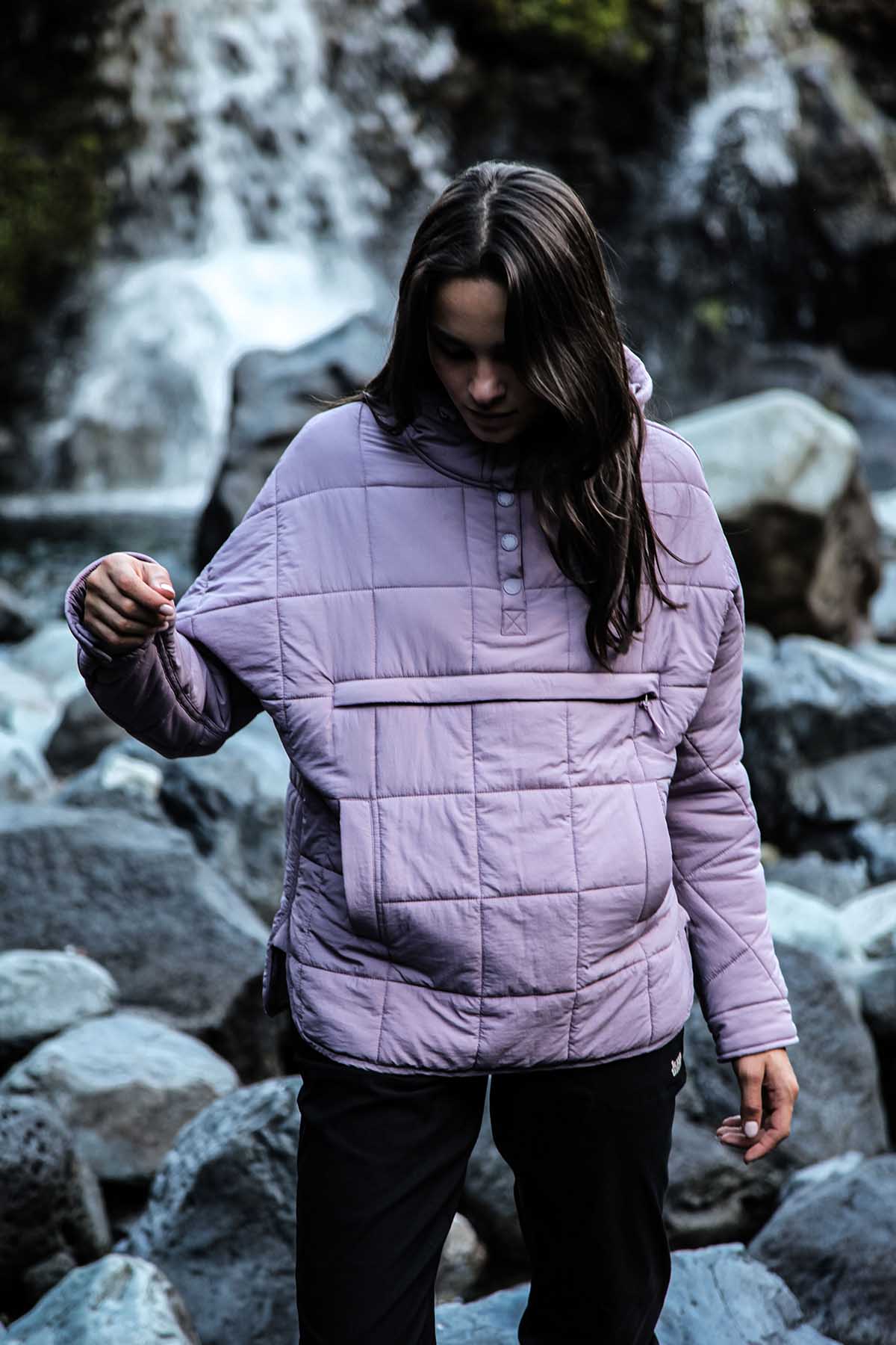 Parka Mujer Anorak Solid - Malva