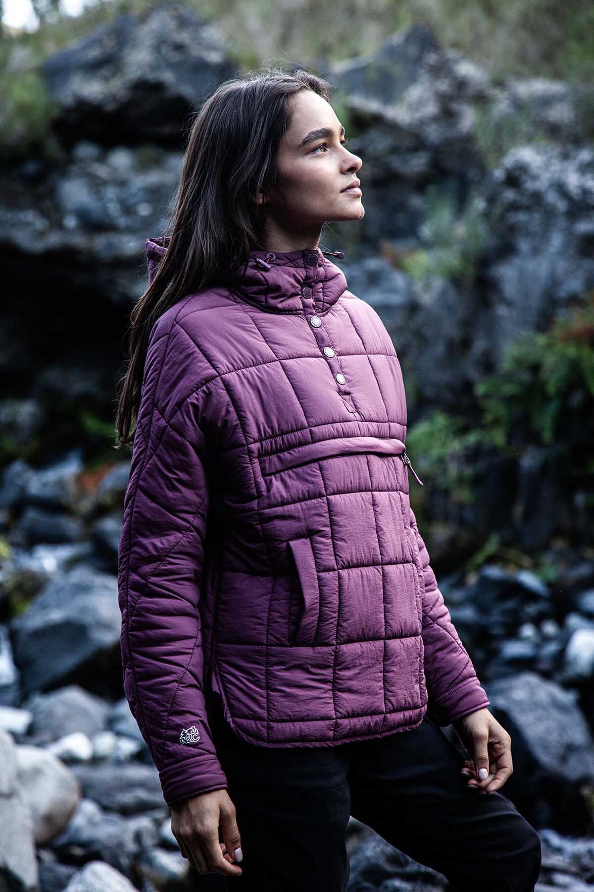 Parka Mujer Anorak Solid - Berry