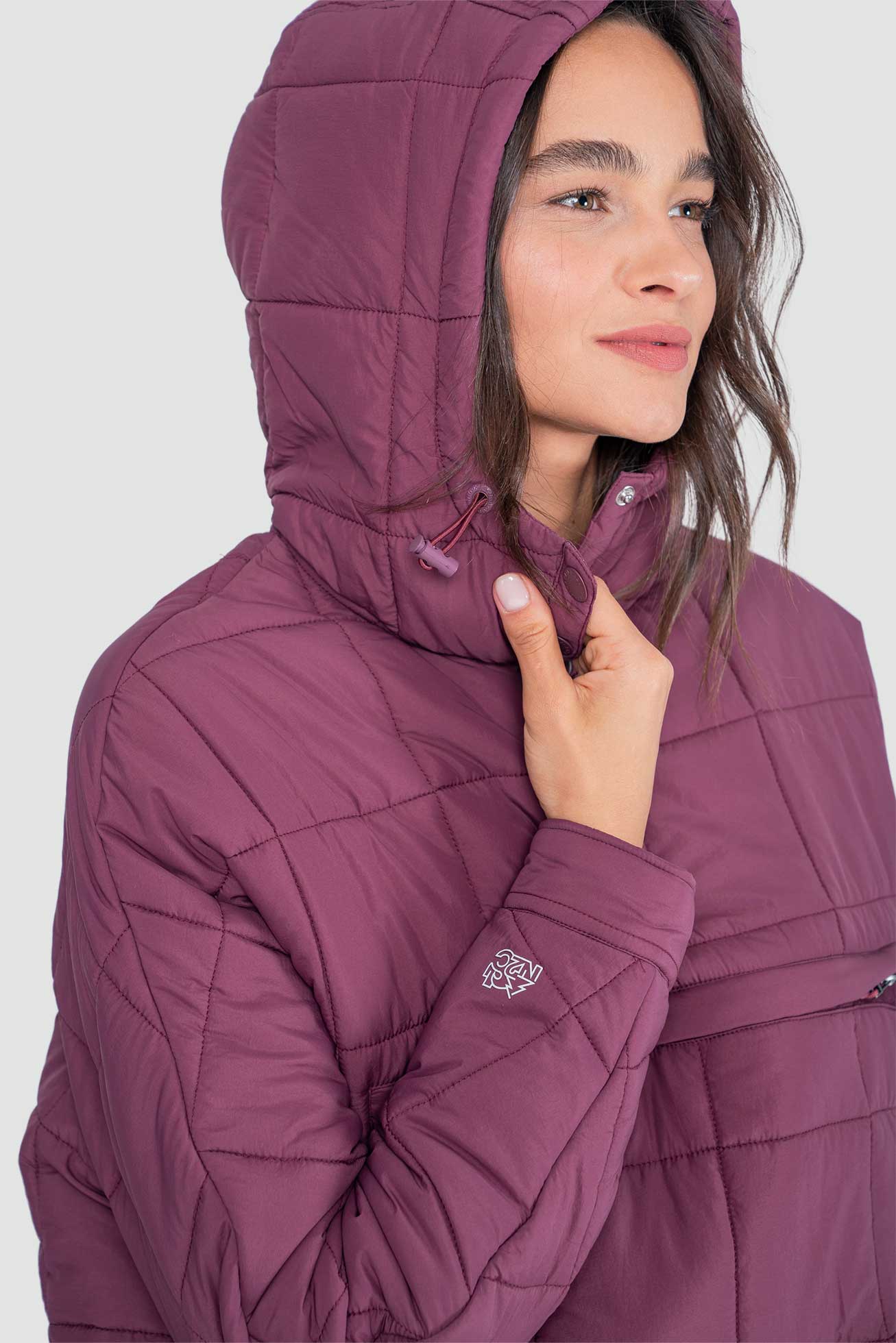 Parka Mujer Anorak Solid - Berry