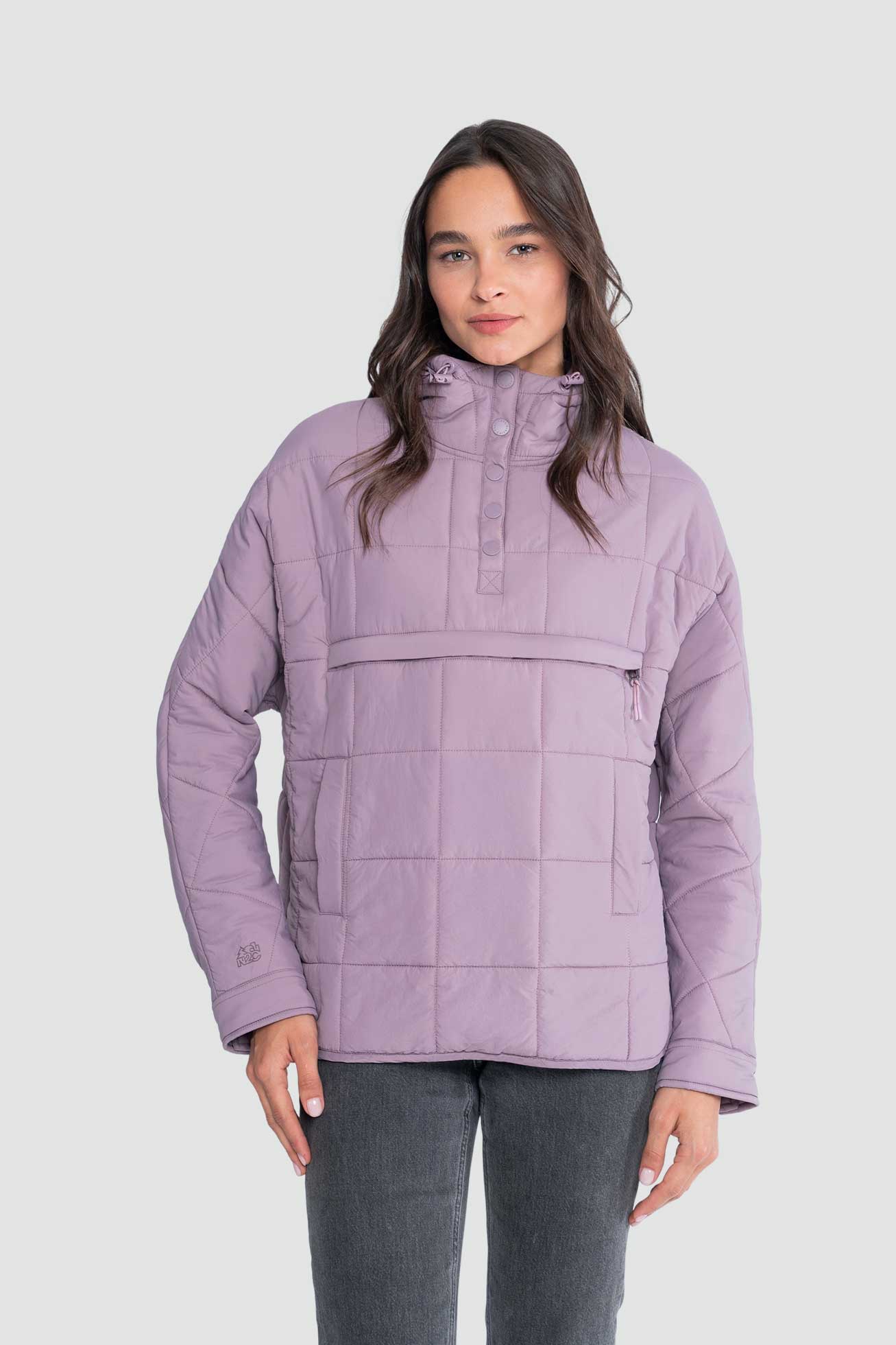 Parka Mujer Anorak Solid - Malva
