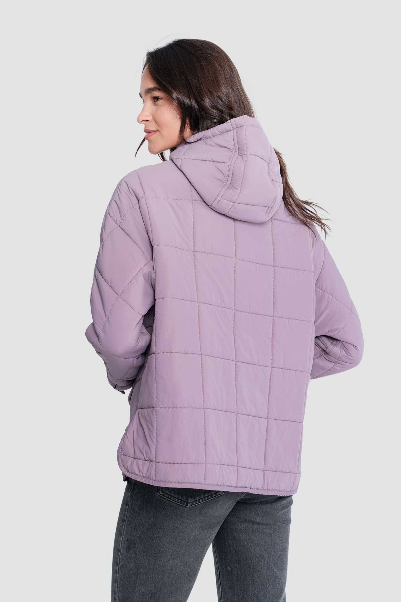 Parka Mujer Anorak Solid - Malva