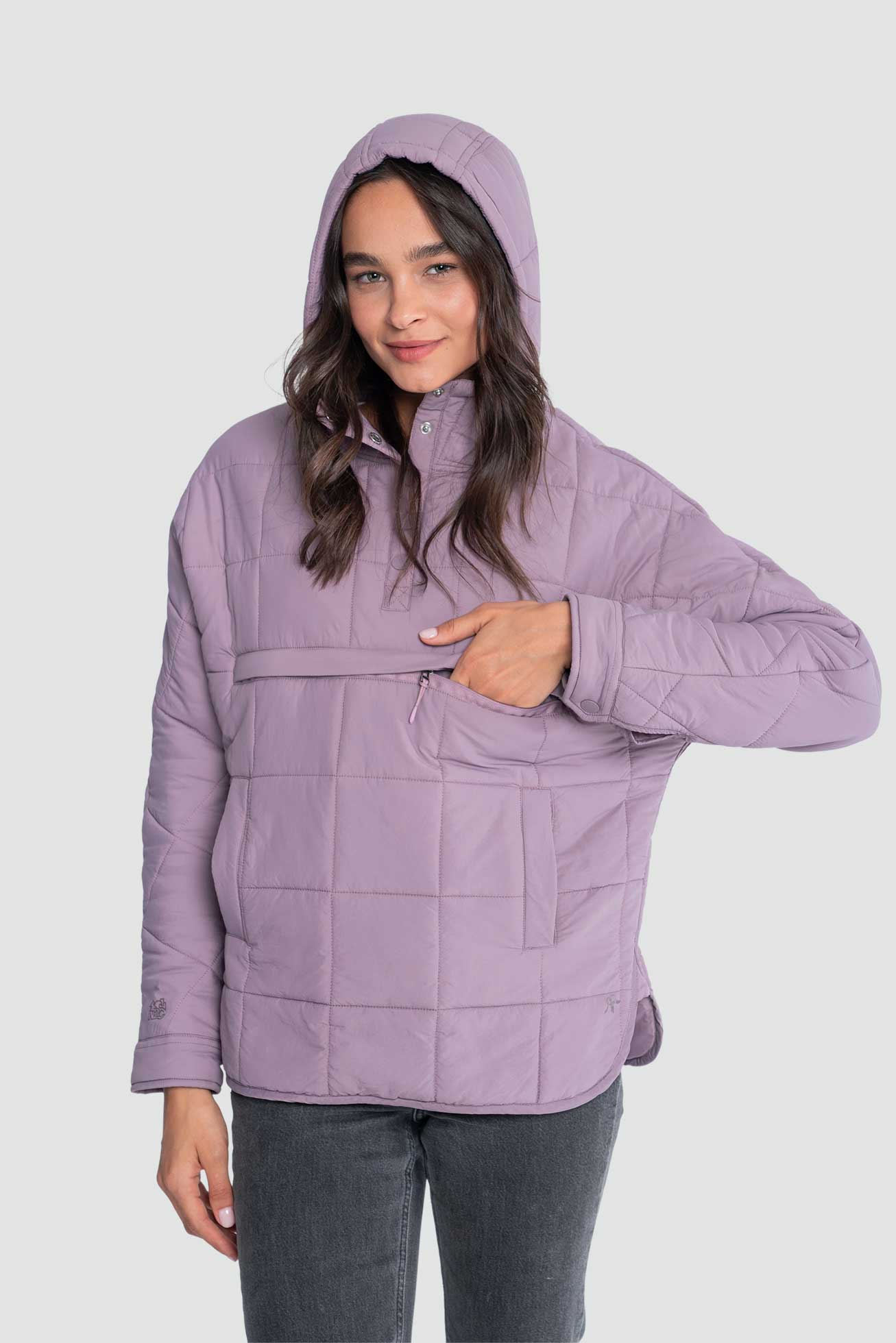 Parka Mujer Anorak Solid - Malva