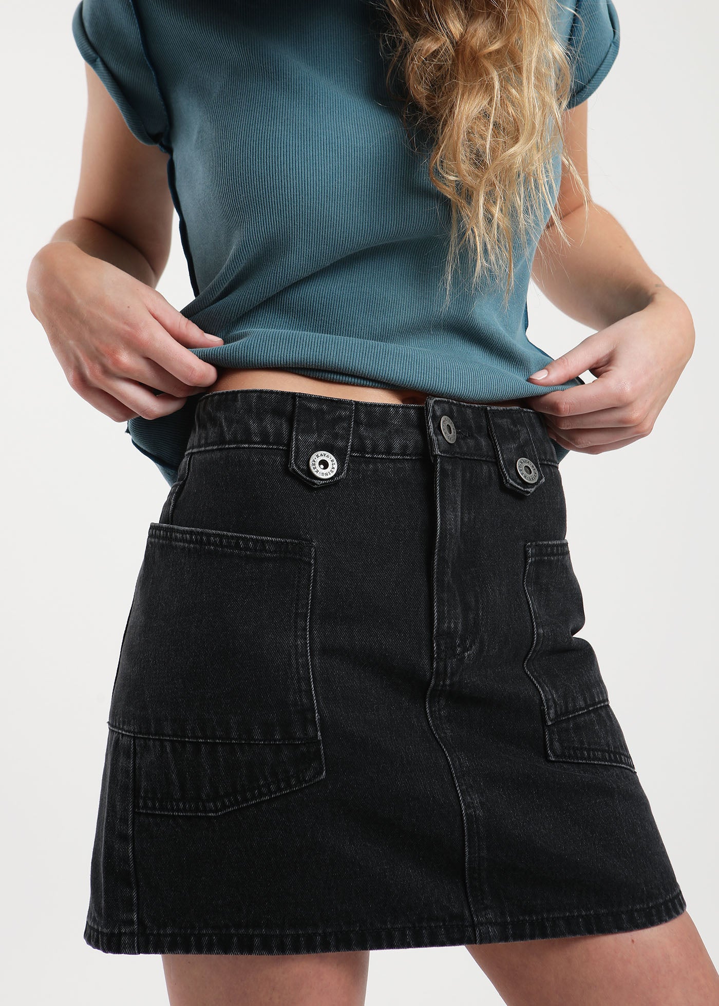 Falda Denim - Negro