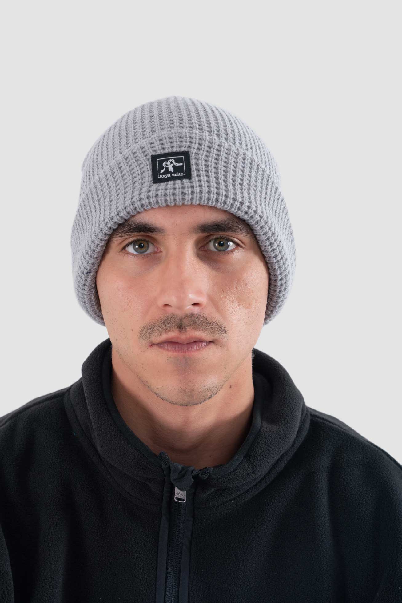 Beanie Waffle Logo - Gris