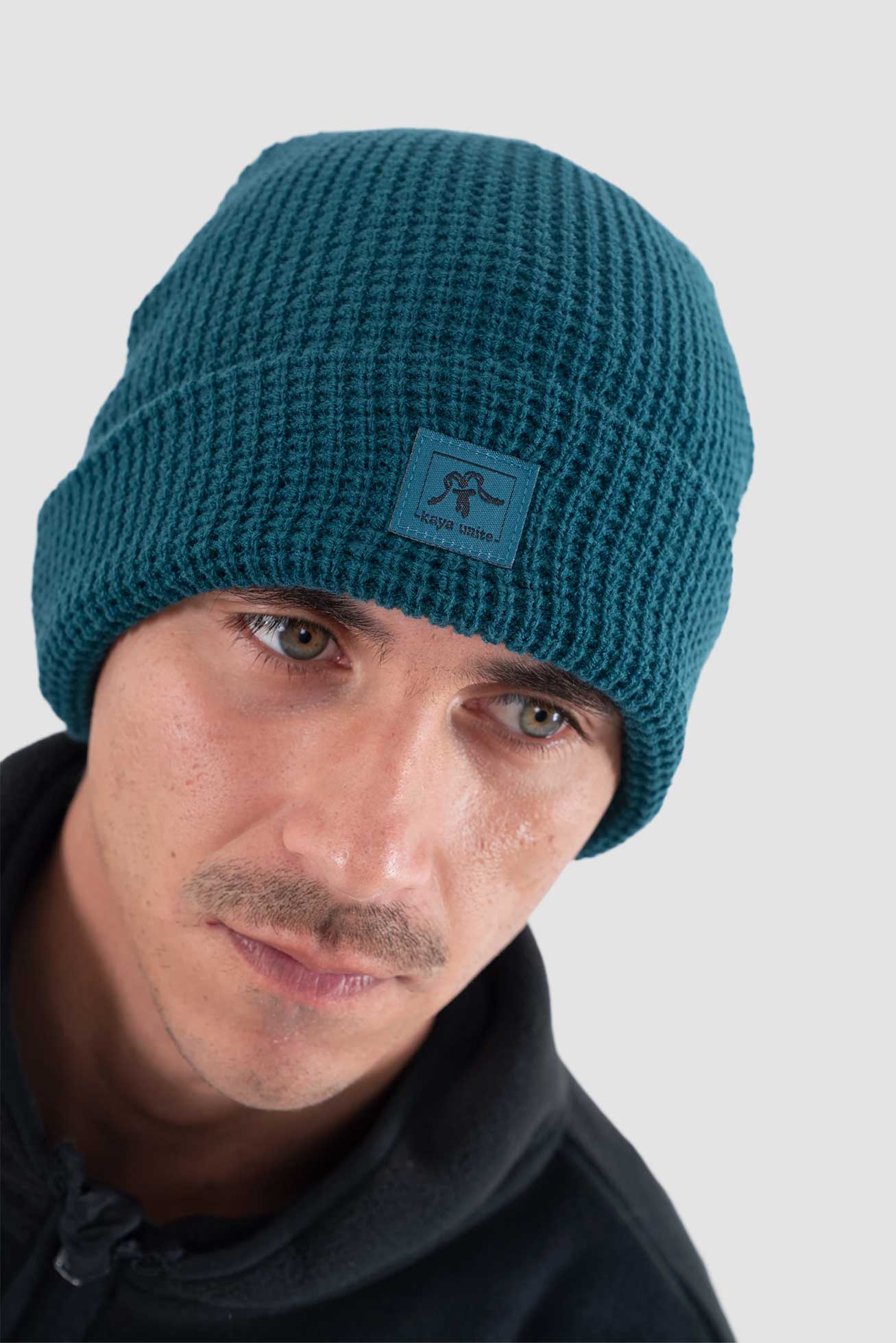 Gorro Beanie Waffle - Petrol Lavender