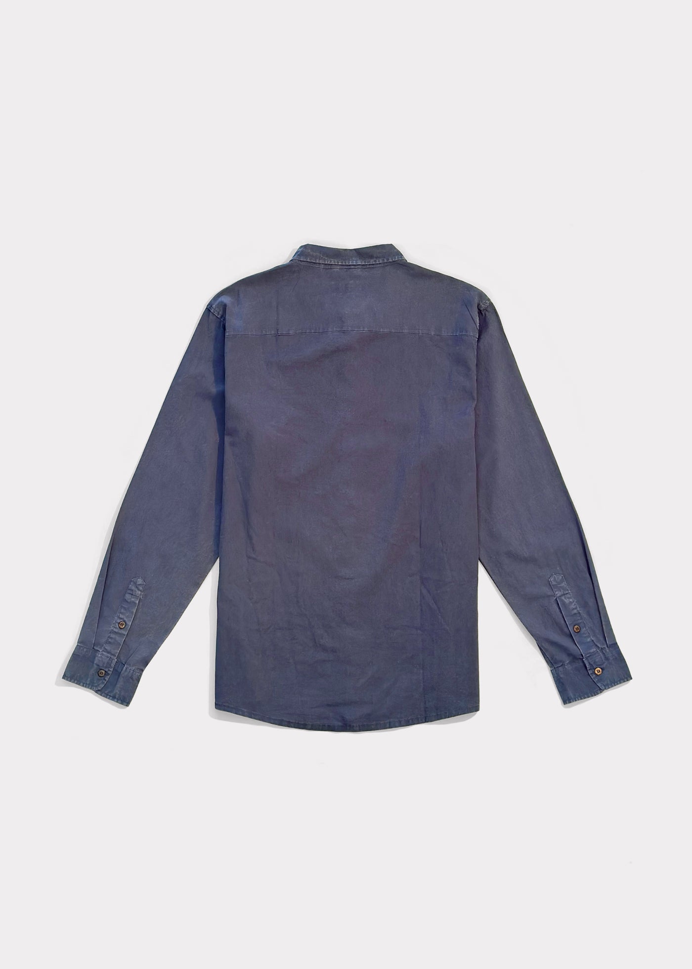 Camisa Long Cotton Solid Navy
