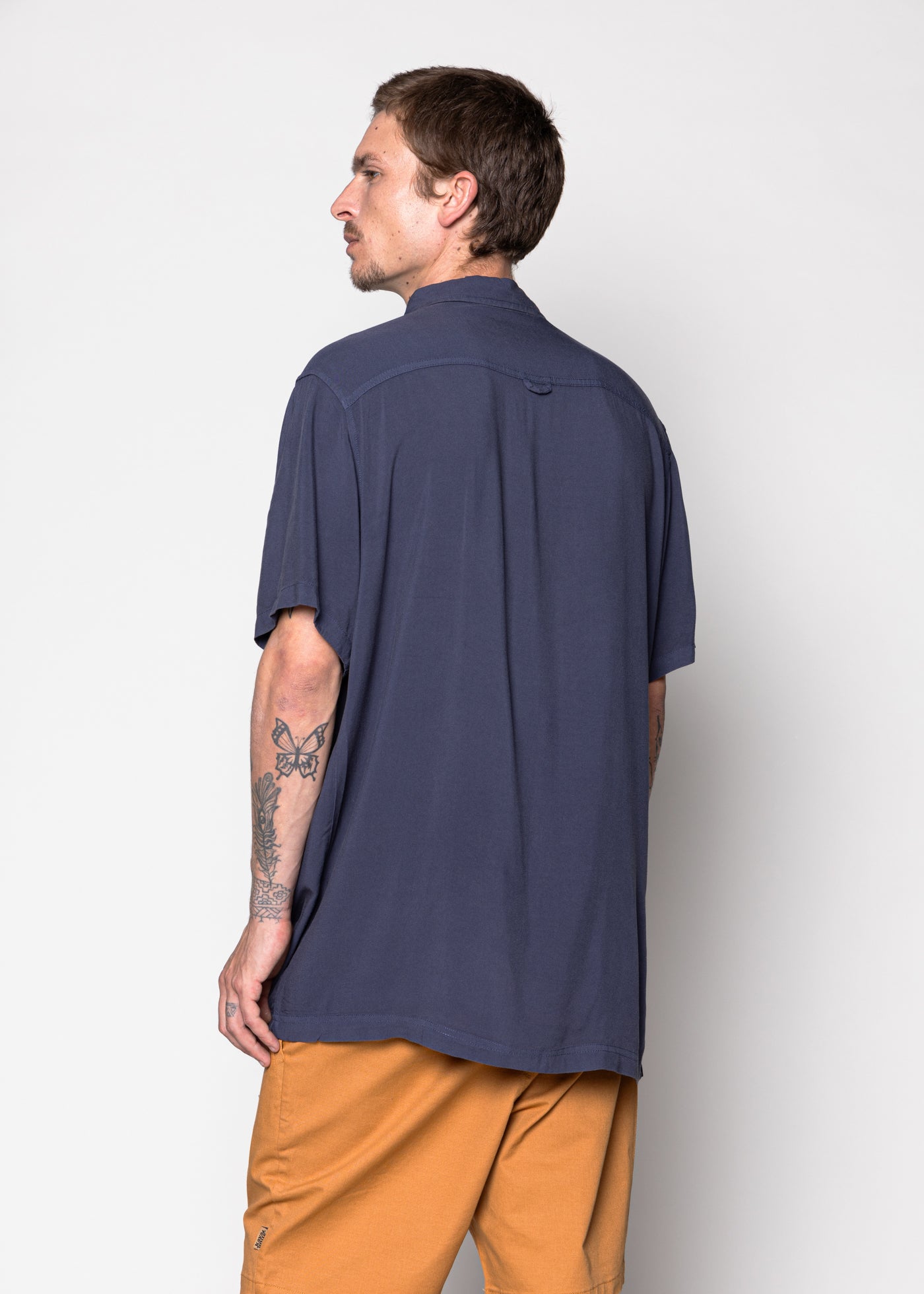 Camisa Viscose Solid Dark Blue