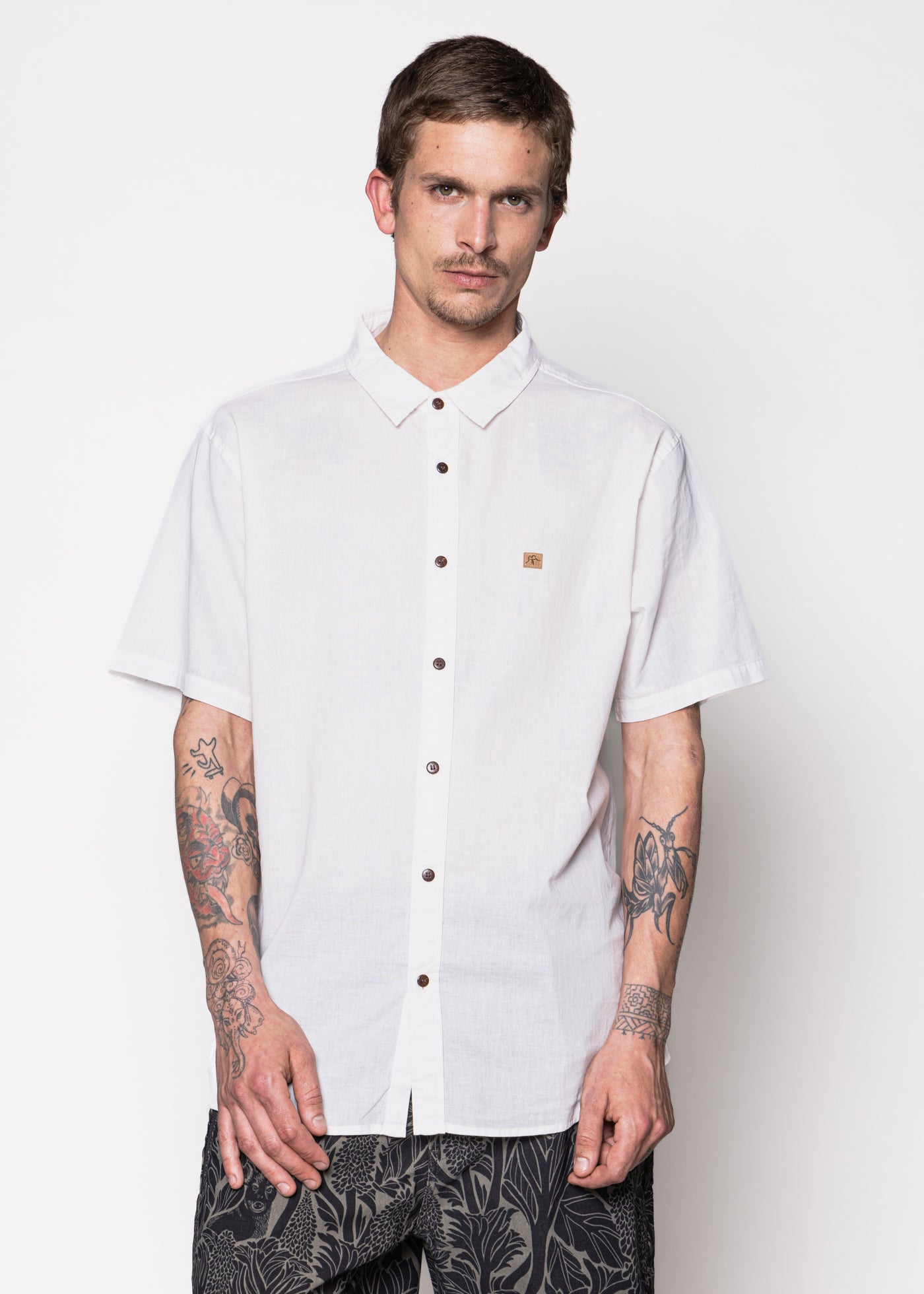 Camisa Cotton Solid Cream White