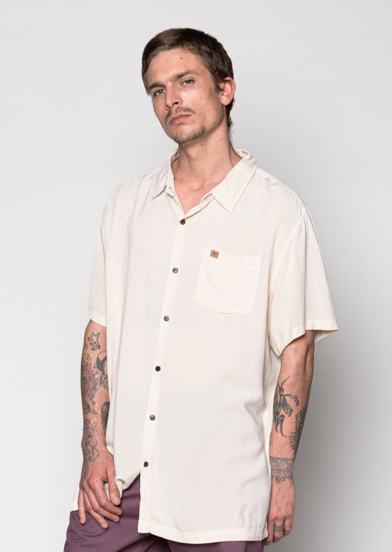 Camisa Viscose Solid Sand