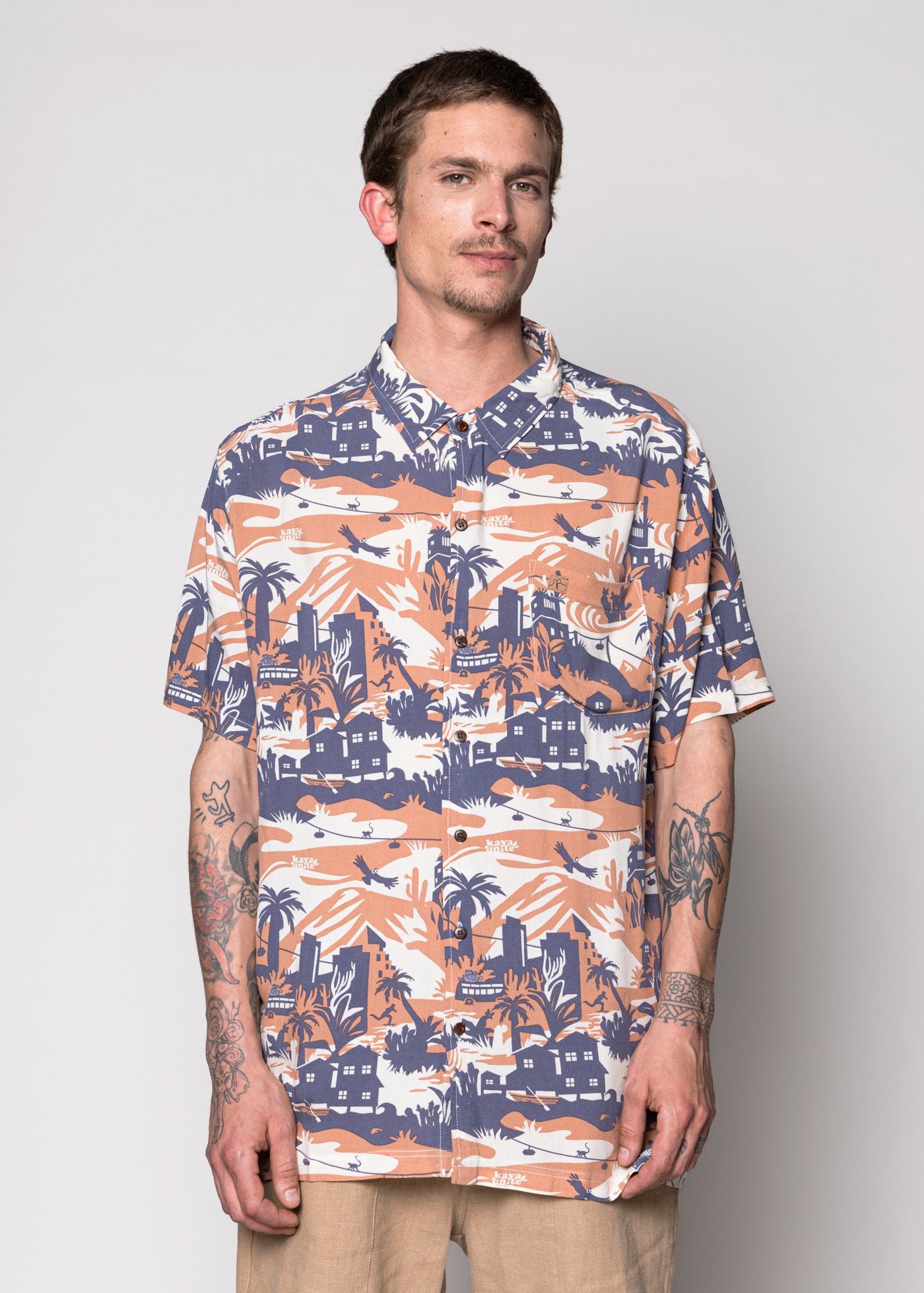 Guayabera Jungle Peach