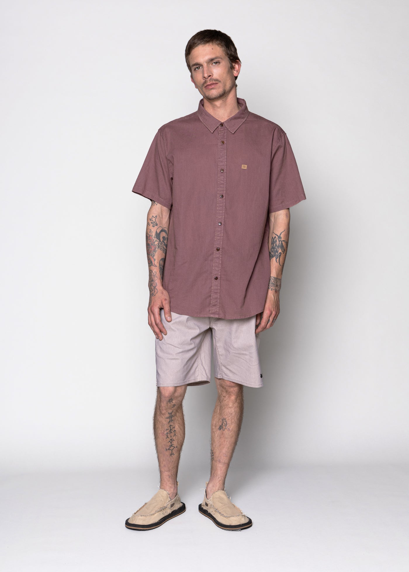 Camisa Cotton Solid Taupe